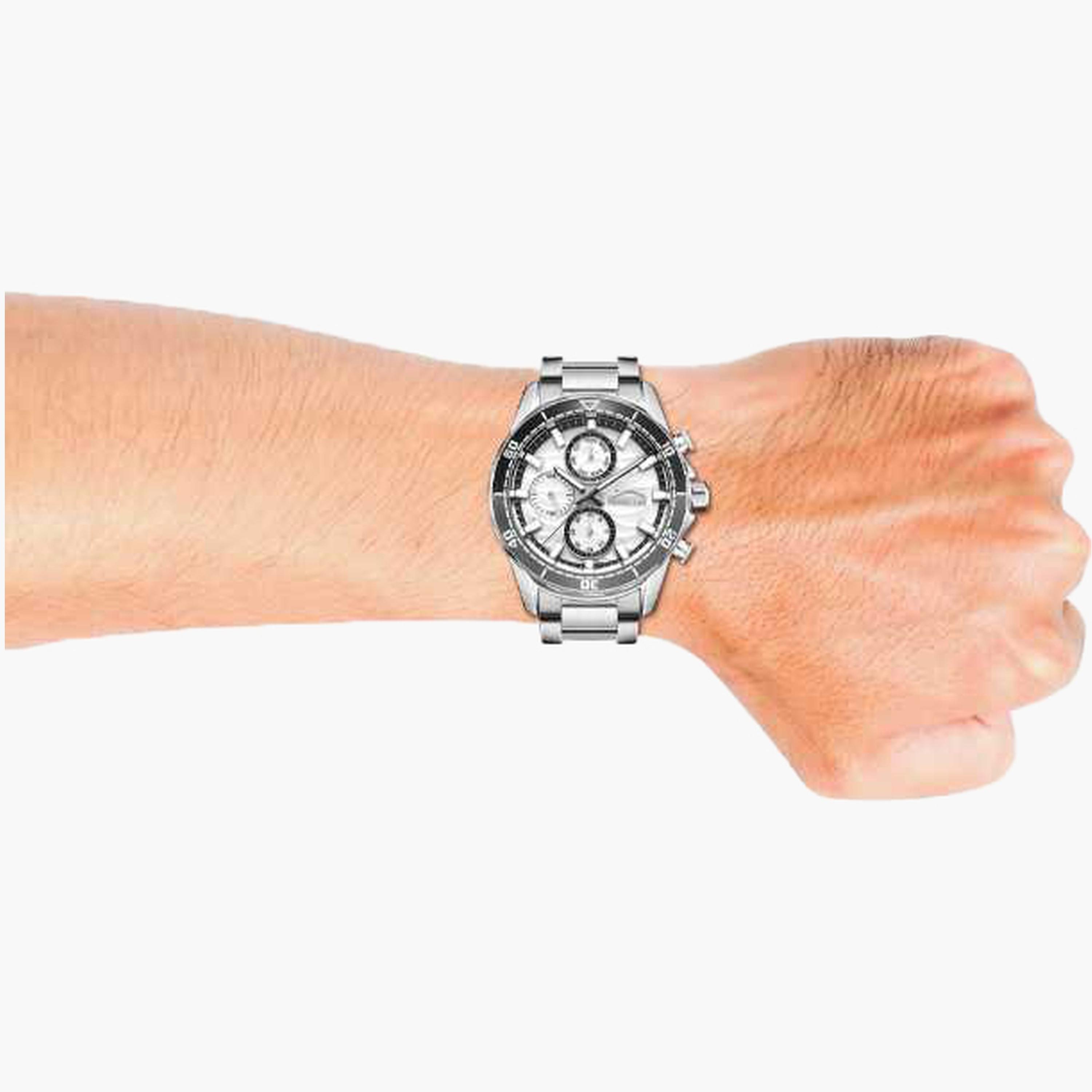 سلازنغر- ساعة رجالية كرونوغراف سوار معدني لون فضي-men-watchesandjewellery-watches-image-8