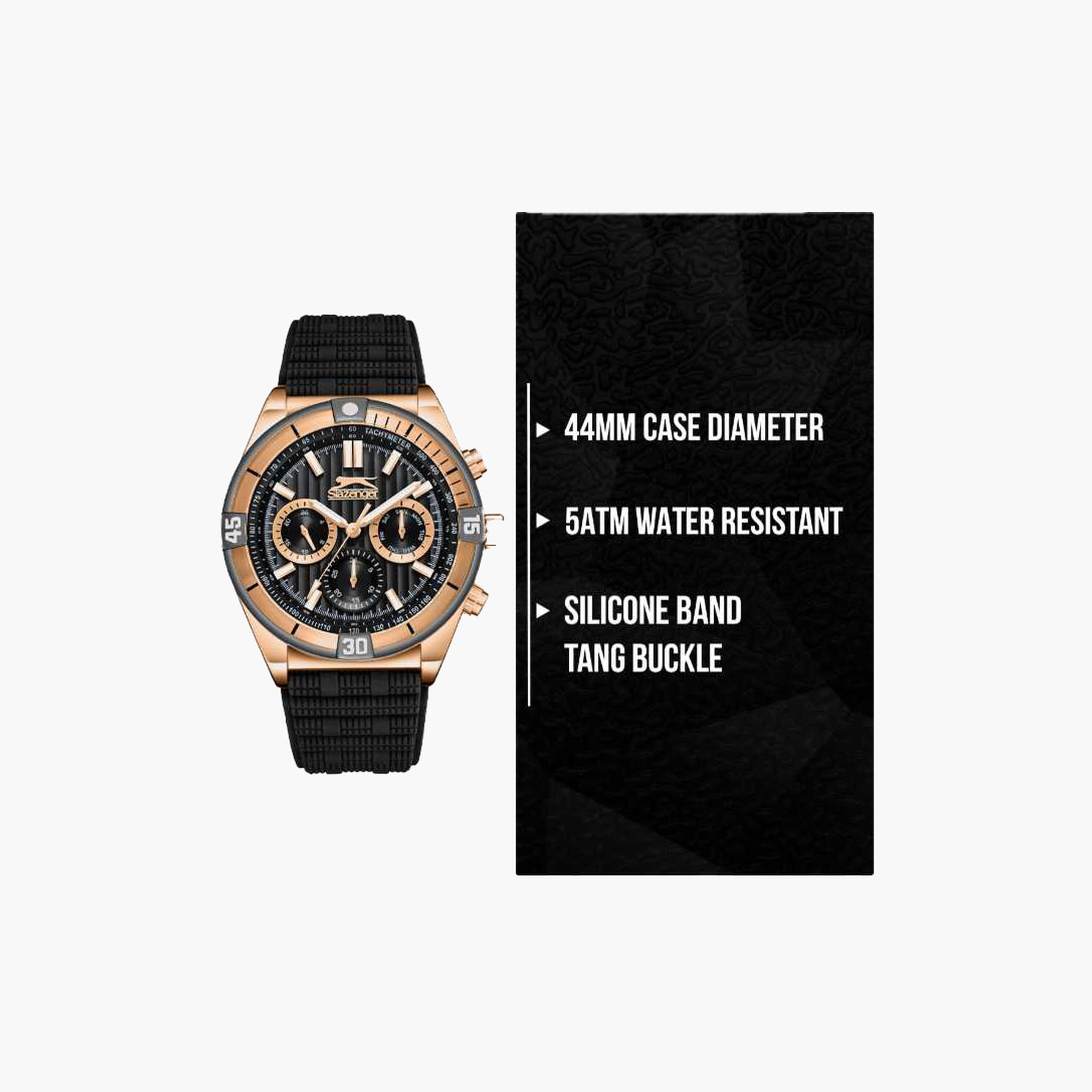 Slazenger Men's 44MM Black Chronograph Silicone Strap Watch | SL.9.2389.2.01-men-watchesandjewellery-watches-image-9