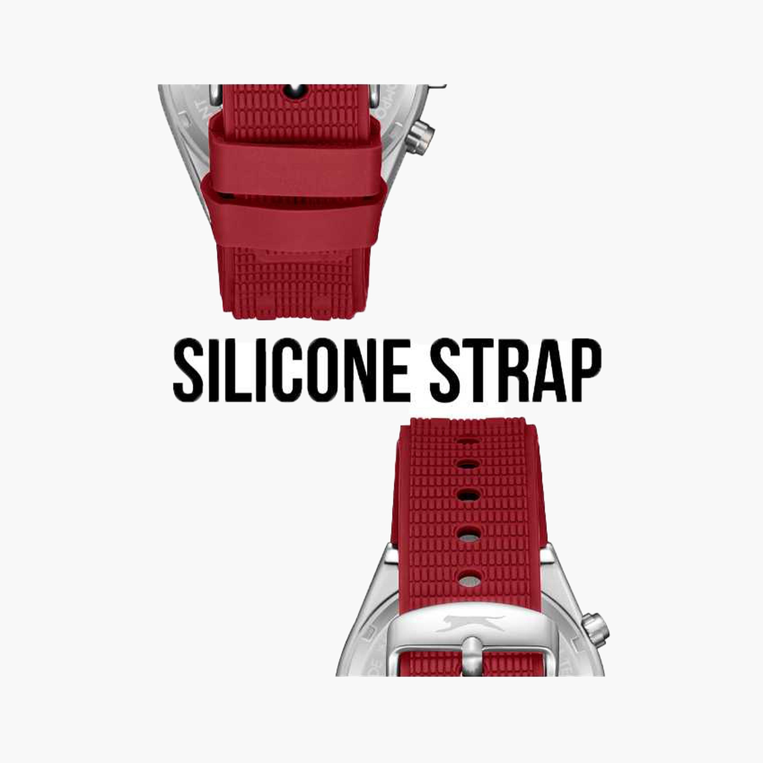 Slazenger Men's 44MM Red Chronograph Silicone Strap Watch | SL.9.2389.2.05-men-watchesandjewellery-watches-image-5