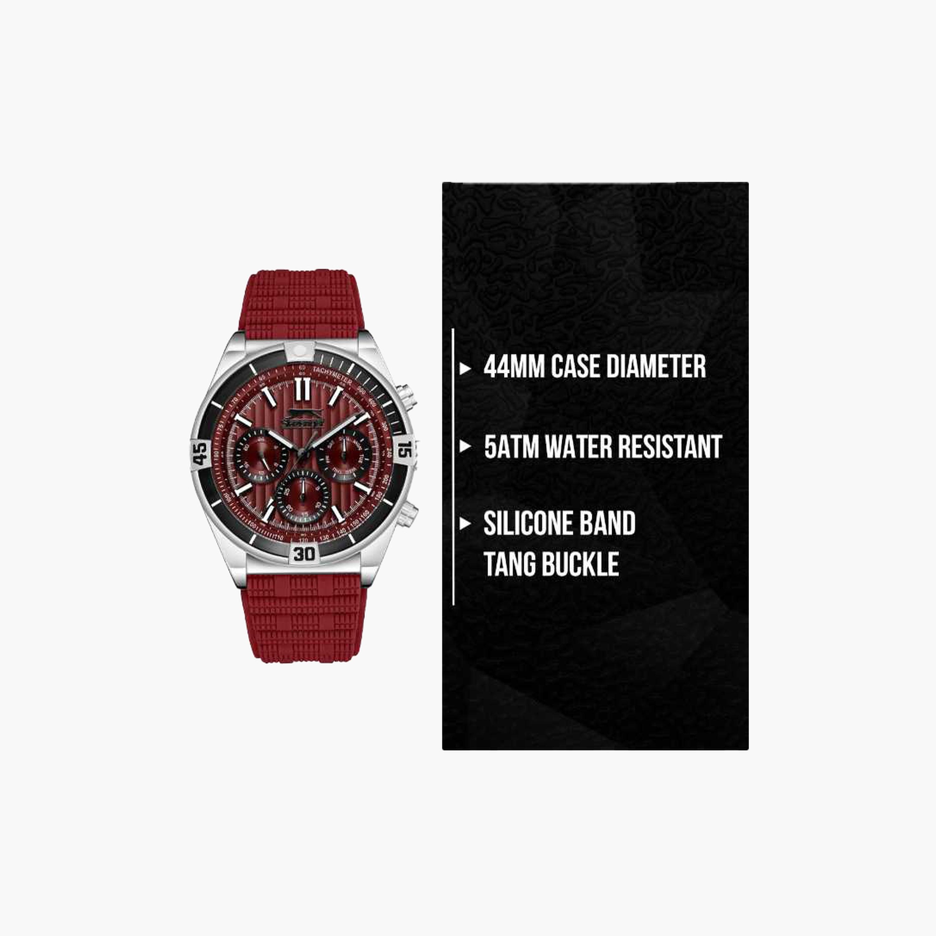Slazenger Men's 44MM Red Chronograph Silicone Strap Watch | SL.9.2389.2.05-men-watchesandjewellery-watches-image-9