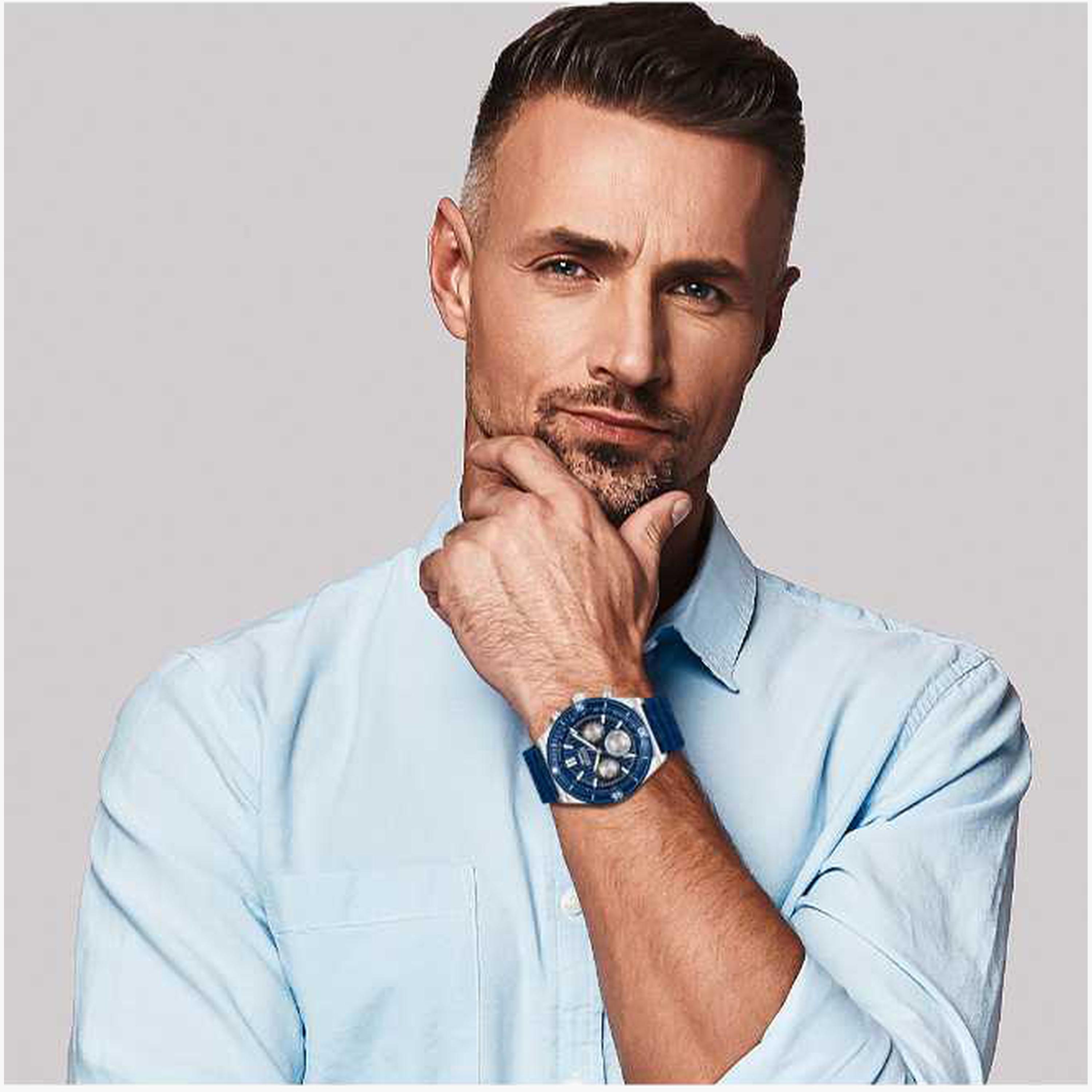 سلازنغر- ساعة رجالية 44 مم كرونوغراف سوار سيليكون لون أزرق-men-watchesandjewellery-watches-image-7