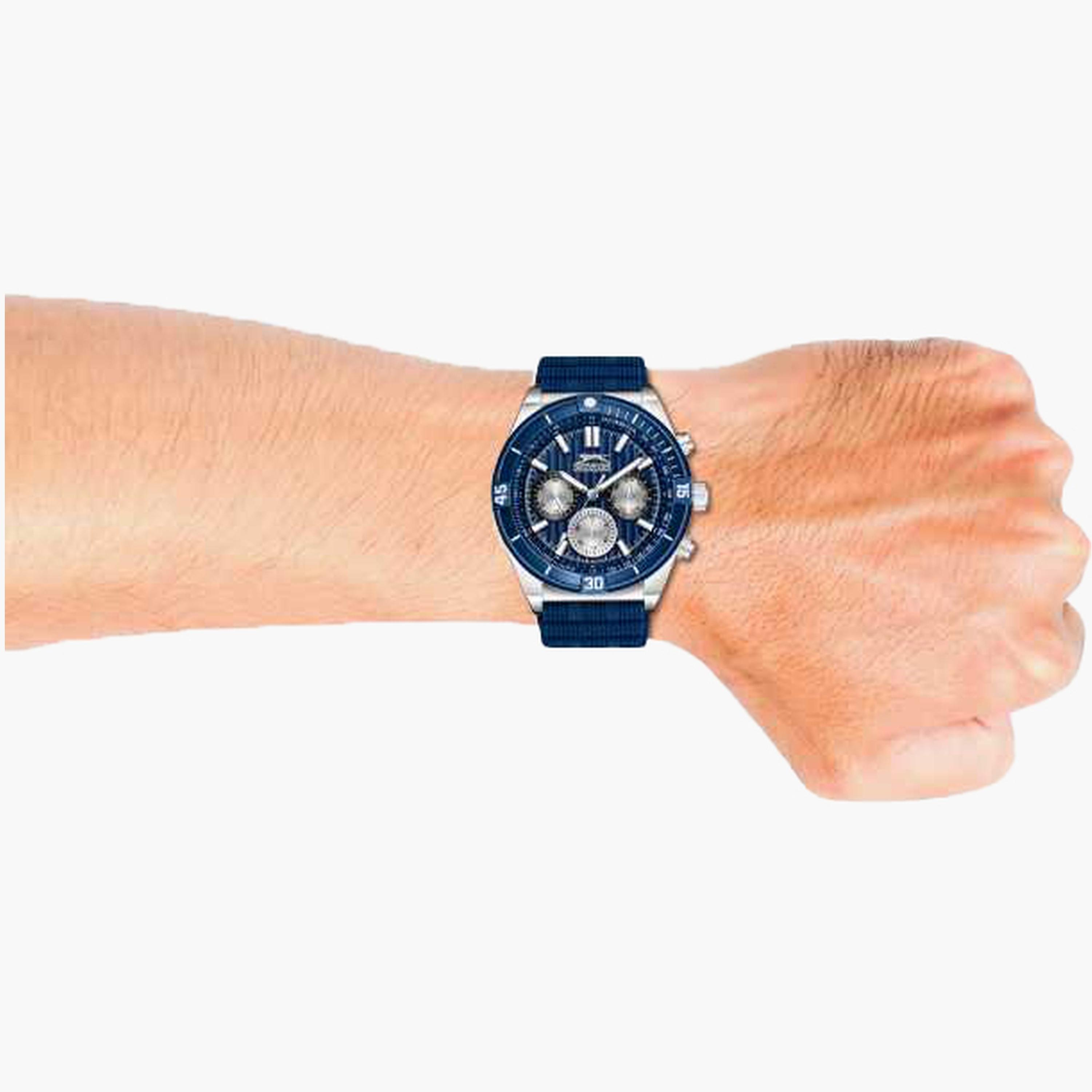 سلازنغر- ساعة رجالية 44 مم كرونوغراف سوار سيليكون لون أزرق-men-watchesandjewellery-watches-image-8