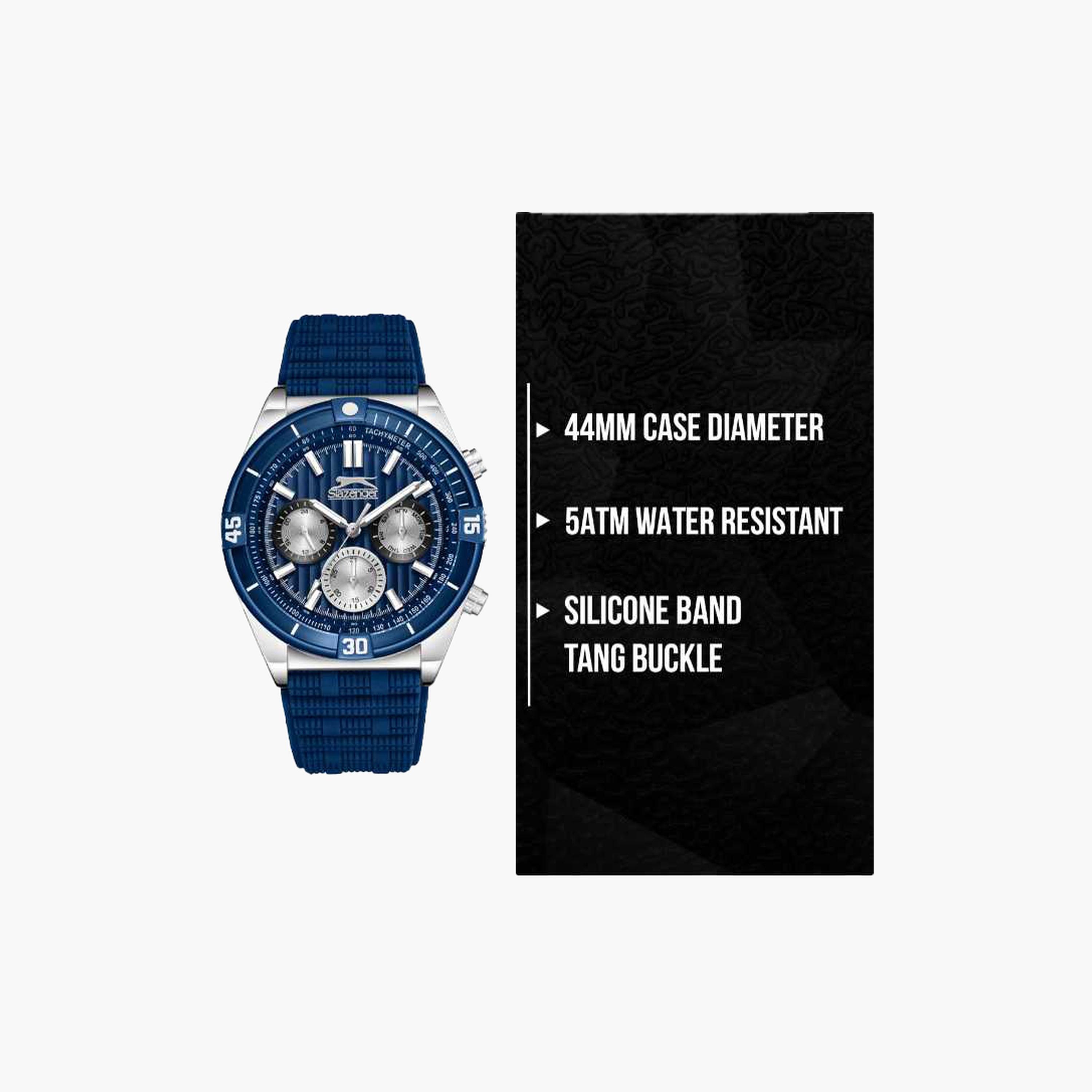 سلازنغر- ساعة رجالية 44 مم كرونوغراف سوار سيليكون لون أزرق-men-watchesandjewellery-watches-image-9
