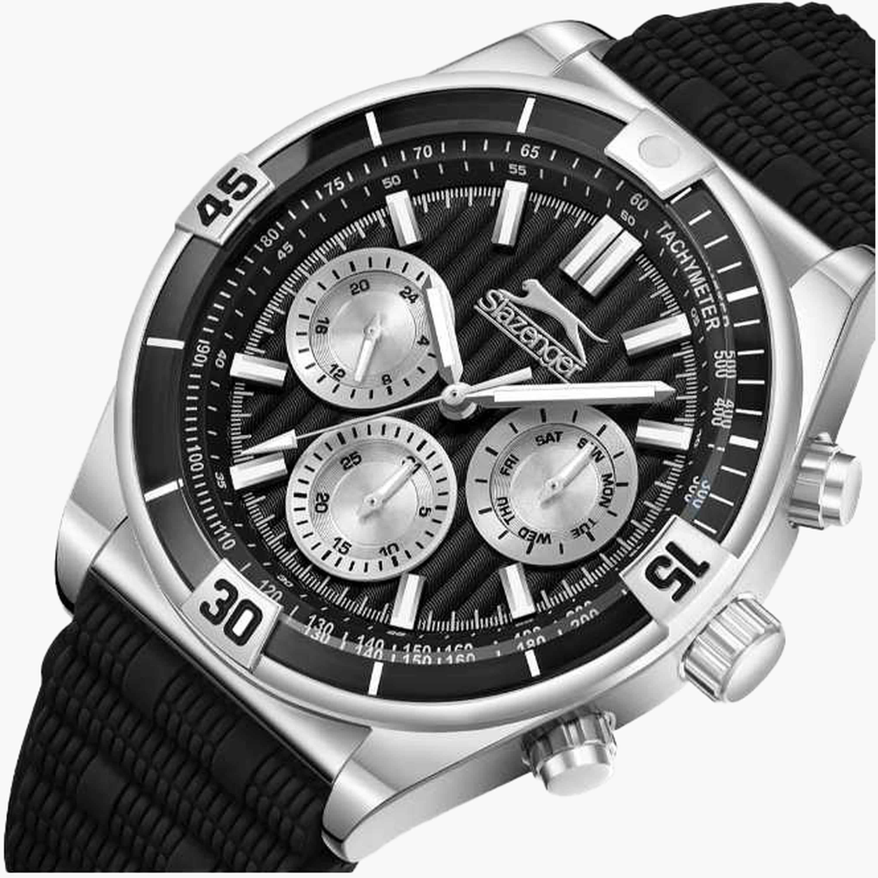 Slazenger Men's 44MM Black Chronograph Silicone Strap Watch | SL.9.2389.2.08-men-watchesandjewellery-watches-image-6