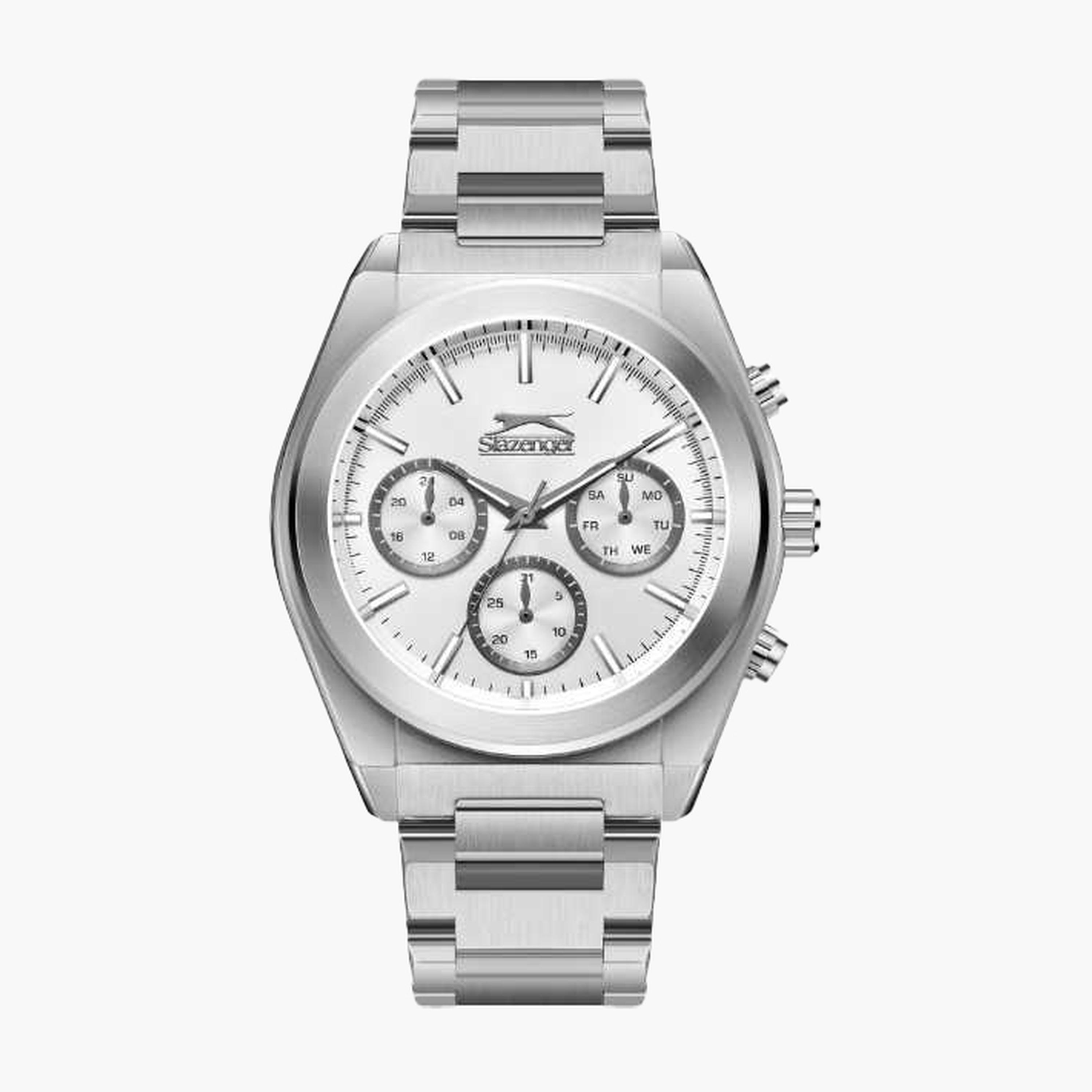 Slazenger Men's 43MM Silver Chronograph Metal Strap Watch | SL.9.2394.2.01-men-watchesandjewellery-watches-image-1