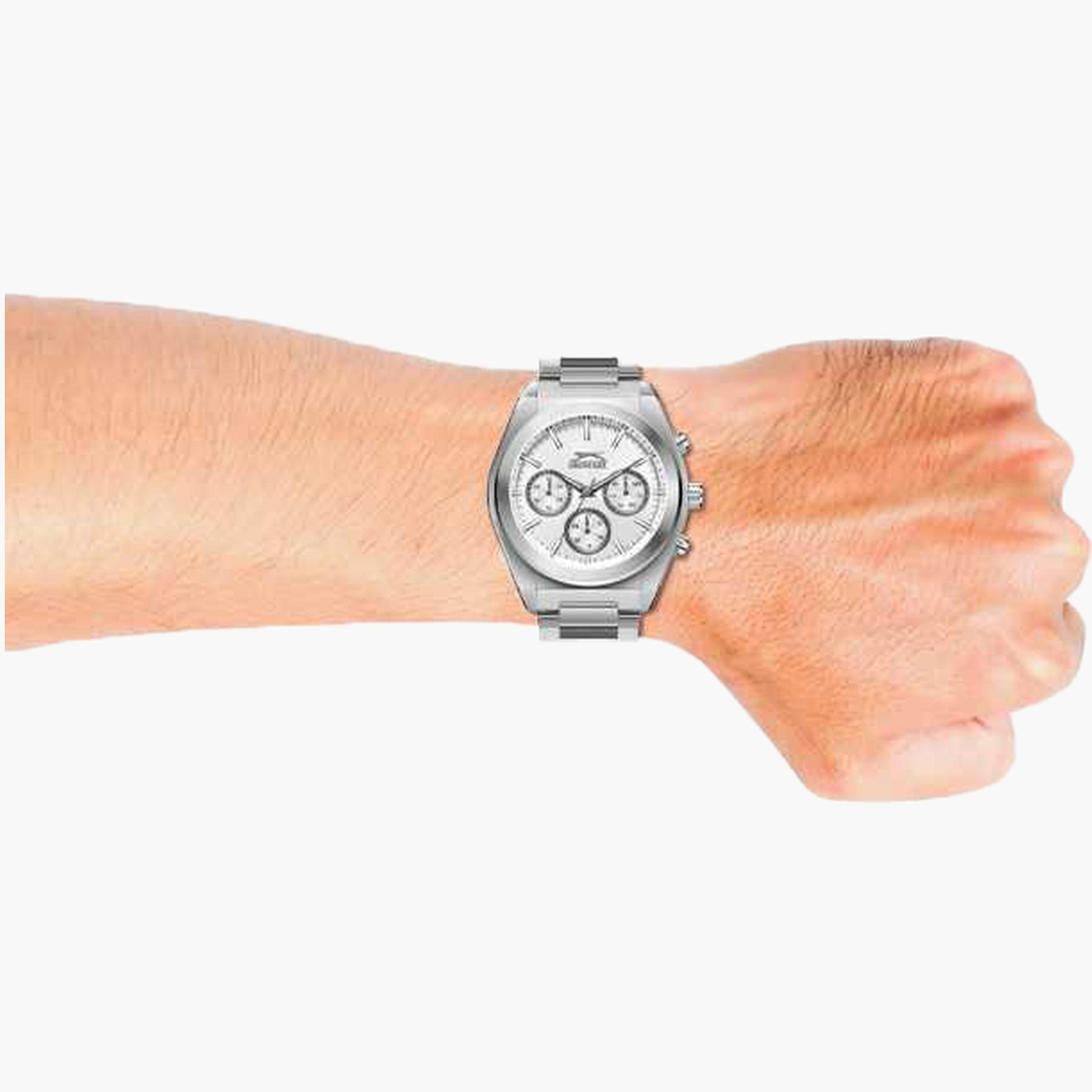 Slazenger Men's 43MM Silver Chronograph Metal Strap Watch | SL.9.2394.2.01-men-watchesandjewellery-watches-image-8