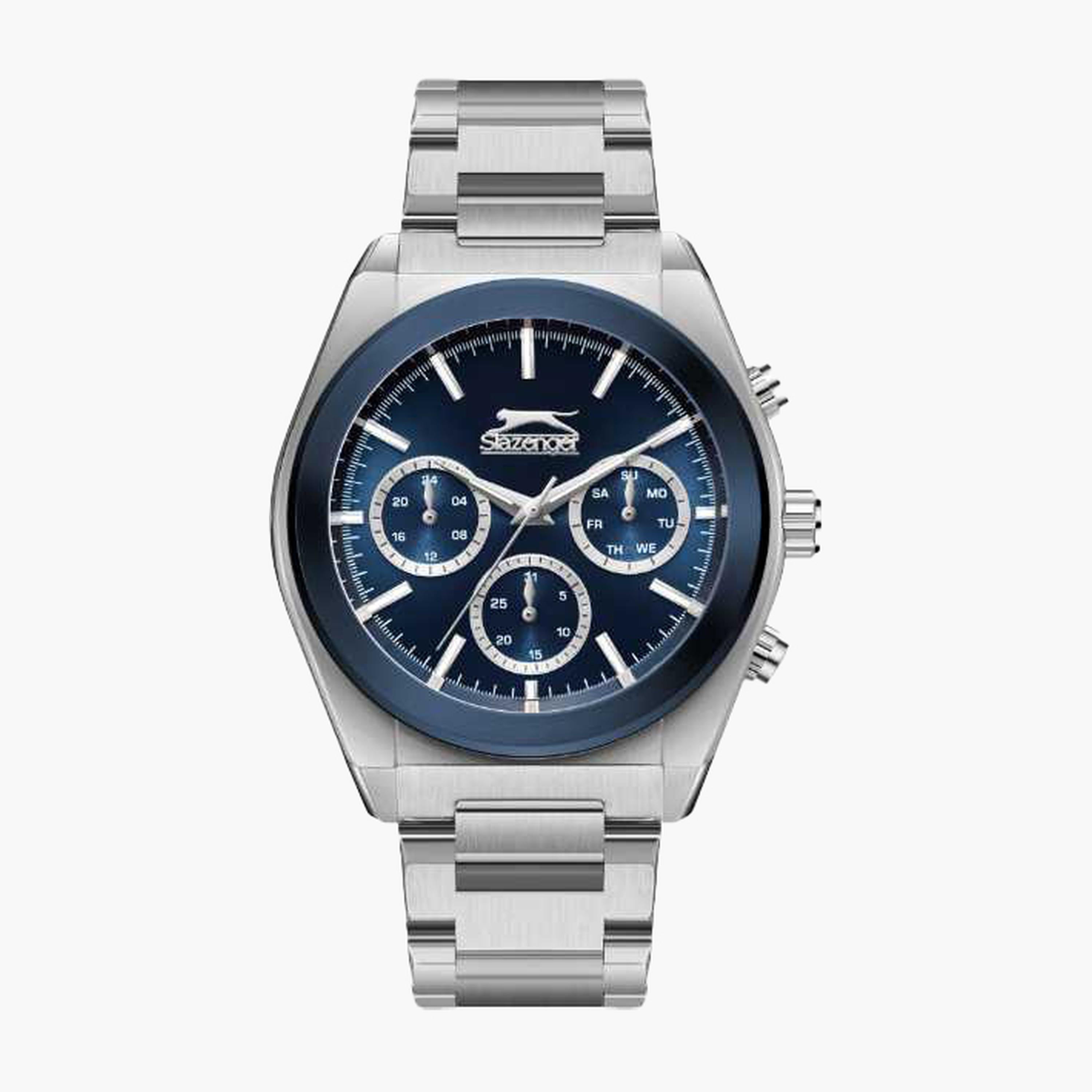 Slazenger Men's 43MM Silver Chronograph Metal Strap Watch | SL.9.2394.2.08-men-watchesandjewellery-watches-image-1