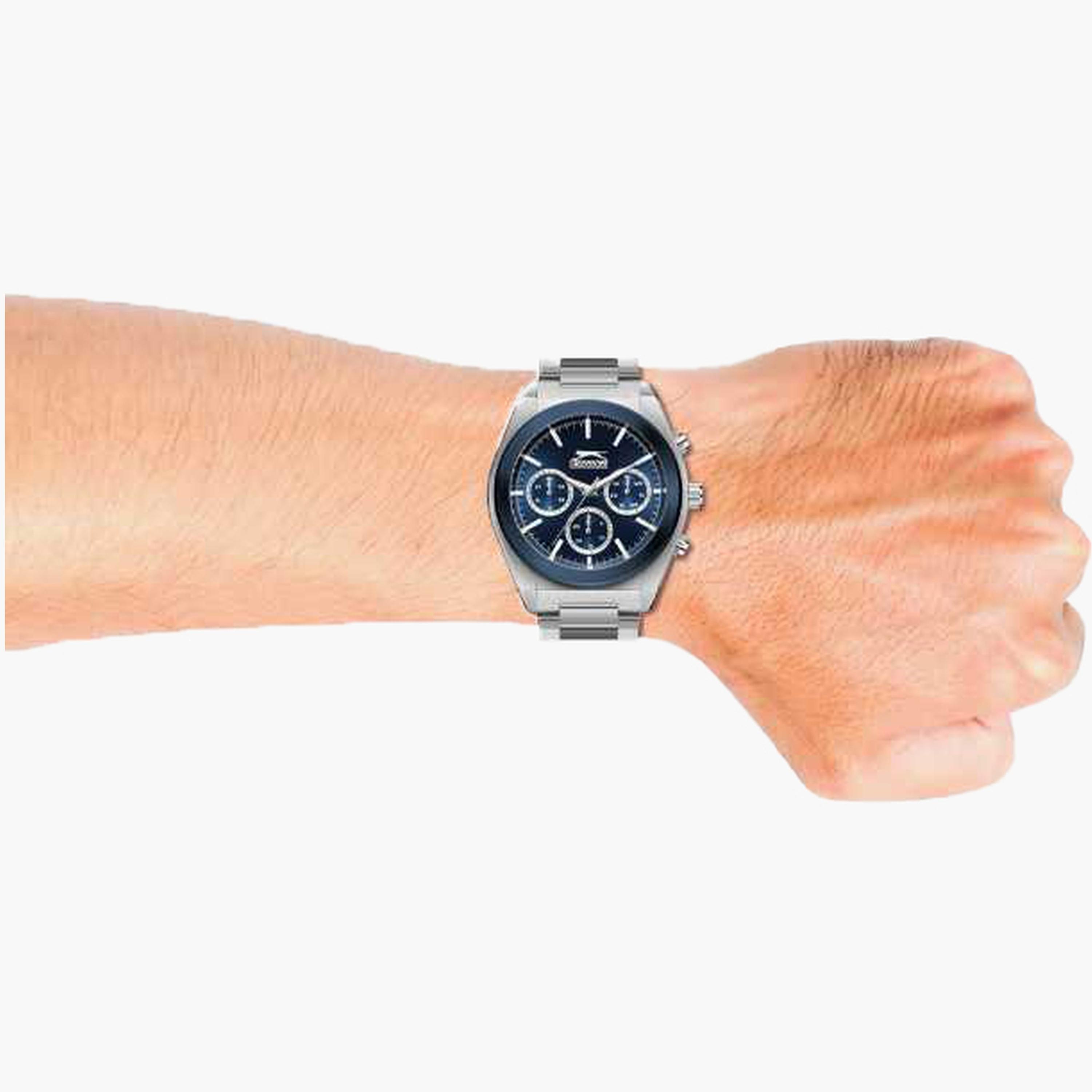 Slazenger Men's 43MM Silver Chronograph Metal Strap Watch | SL.9.2394.2.08-men-watchesandjewellery-watches-image-8