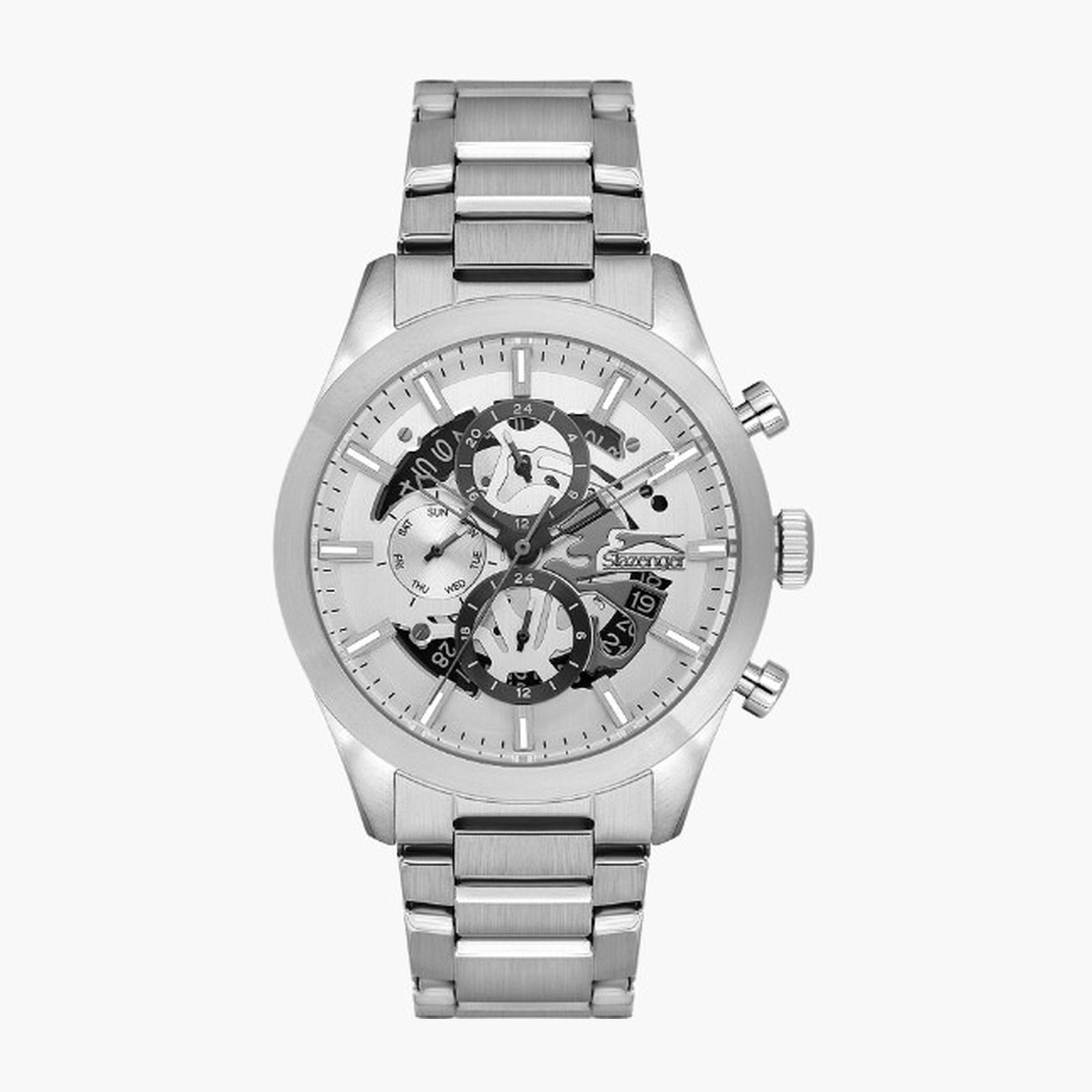 Slazenger Men's 44MM Silver Chronograph Metal Strap Watch | SL.9.2399.2.01-men-watchesandjewellery-watches-image-1