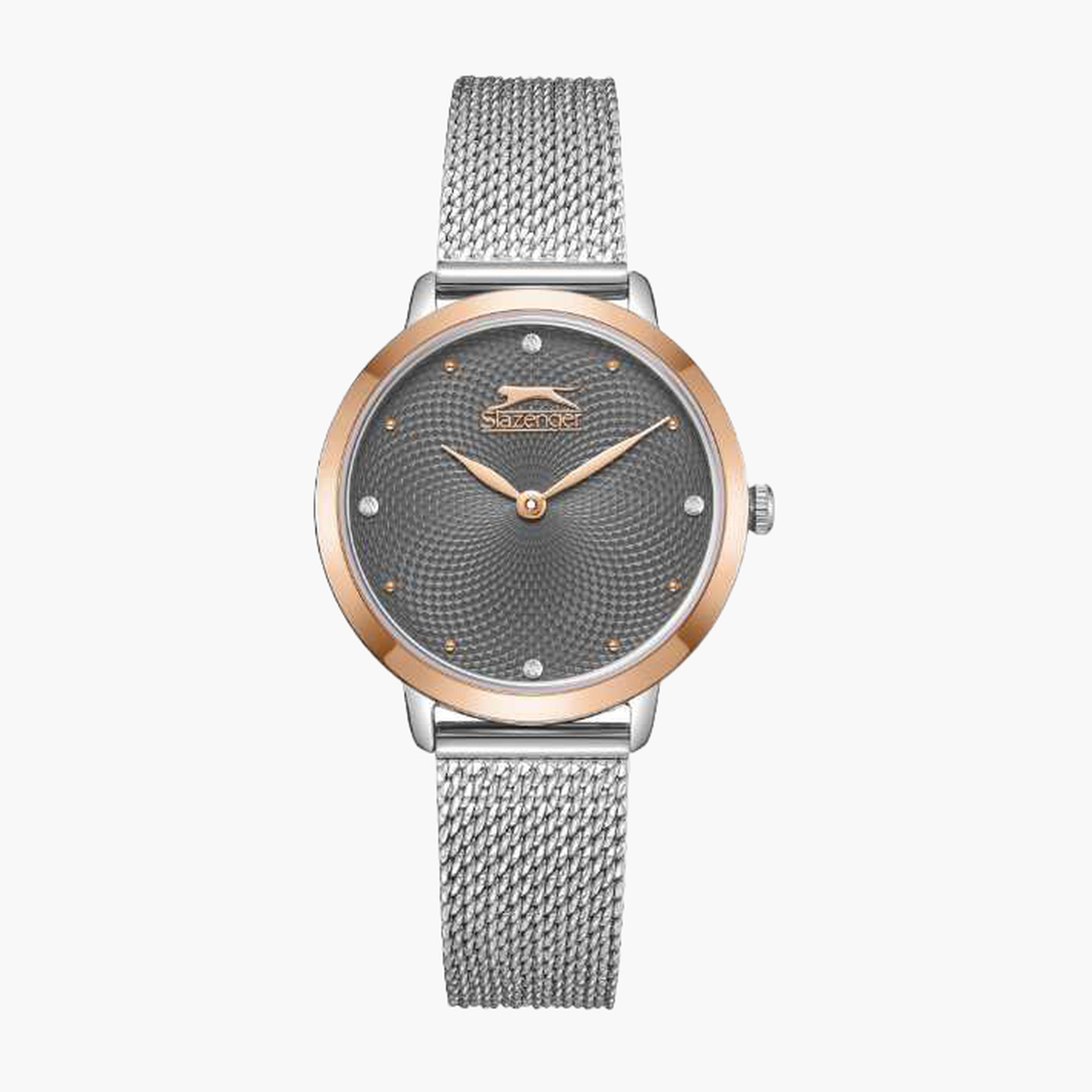 سلازنغر- ساعة نسائية 32 مم تناظرية سوار شبكي لون بندقي-women-watchesandjewellery-watches-image-1