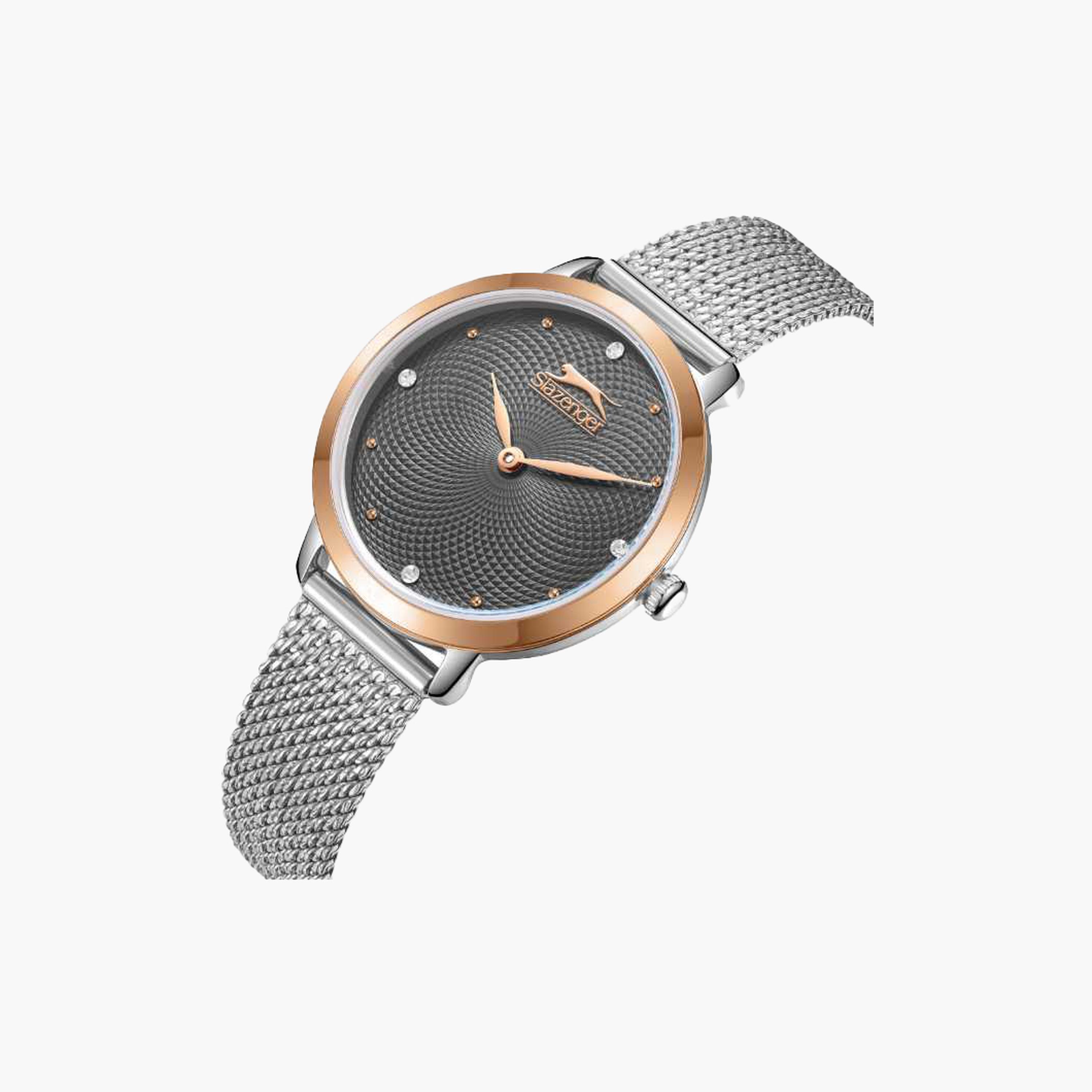 سلازنغر- ساعة نسائية 32 مم تناظرية سوار شبكي لون بندقي-women-watchesandjewellery-watches-image-2