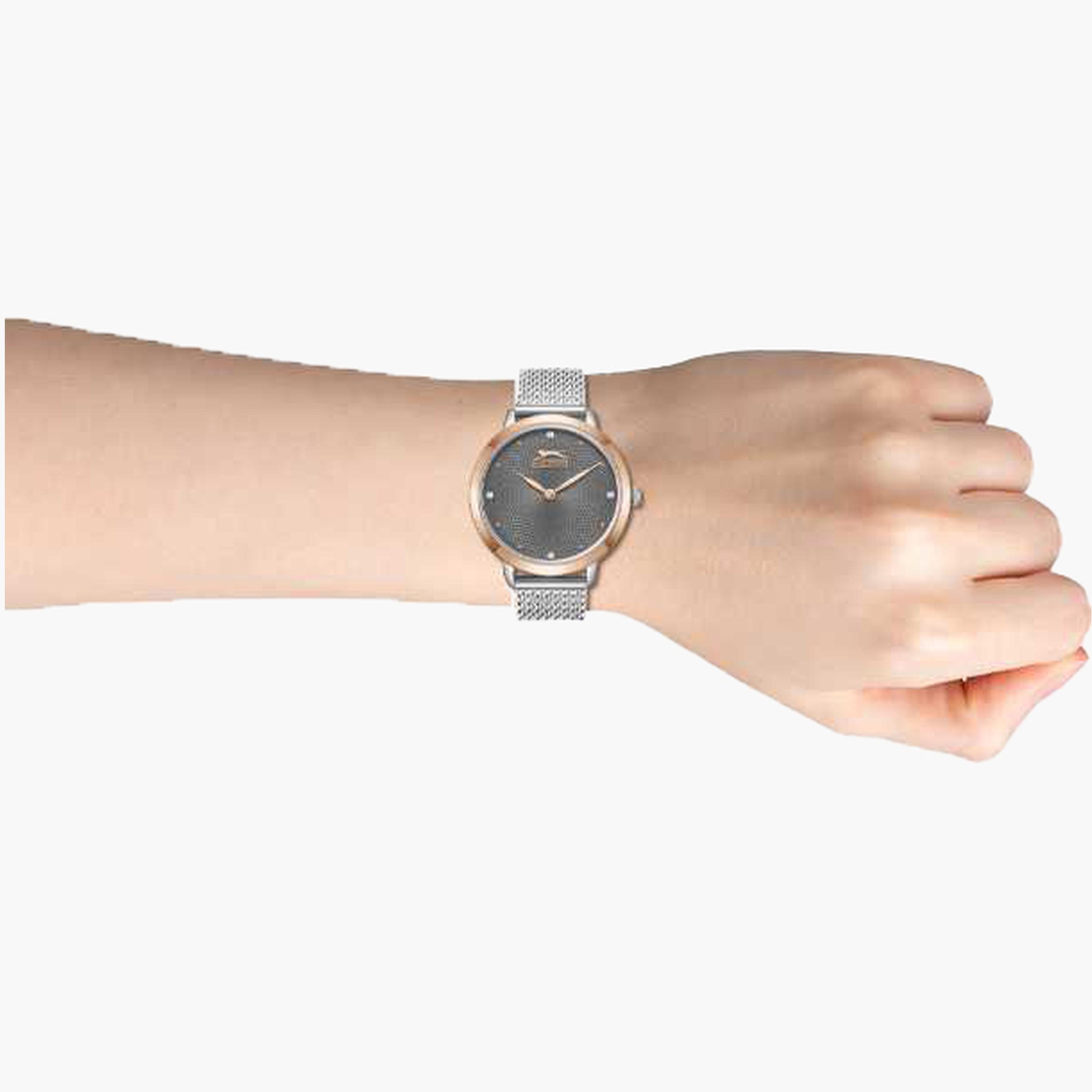 سلازنغر- ساعة نسائية 32 مم تناظرية سوار شبكي لون بندقي-women-watchesandjewellery-watches-image-8