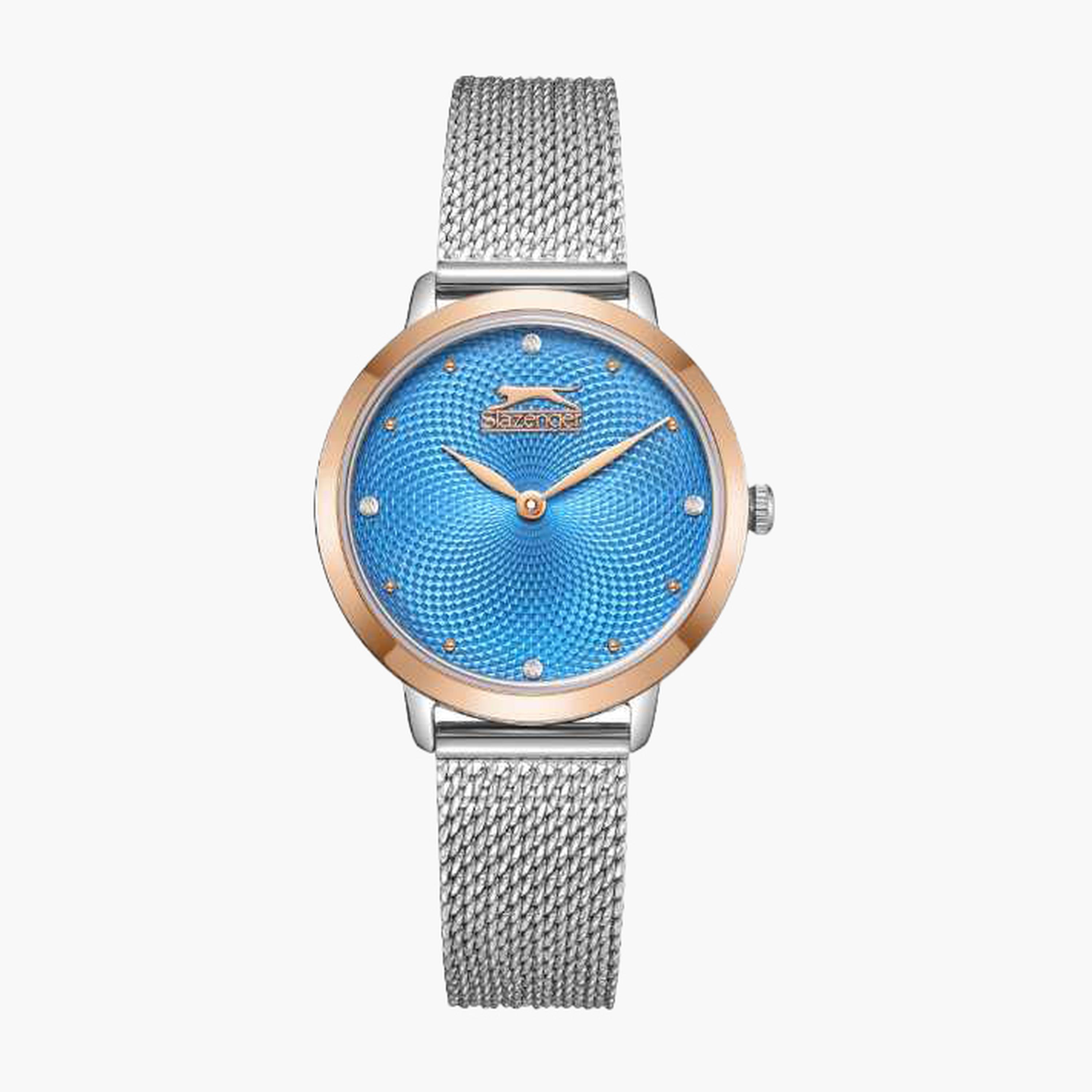 سلازنغر- ساعة نسائية 32 مم تناظرية سوار شبكي لون أزرق-women-watchesandjewellery-watches-image-1
