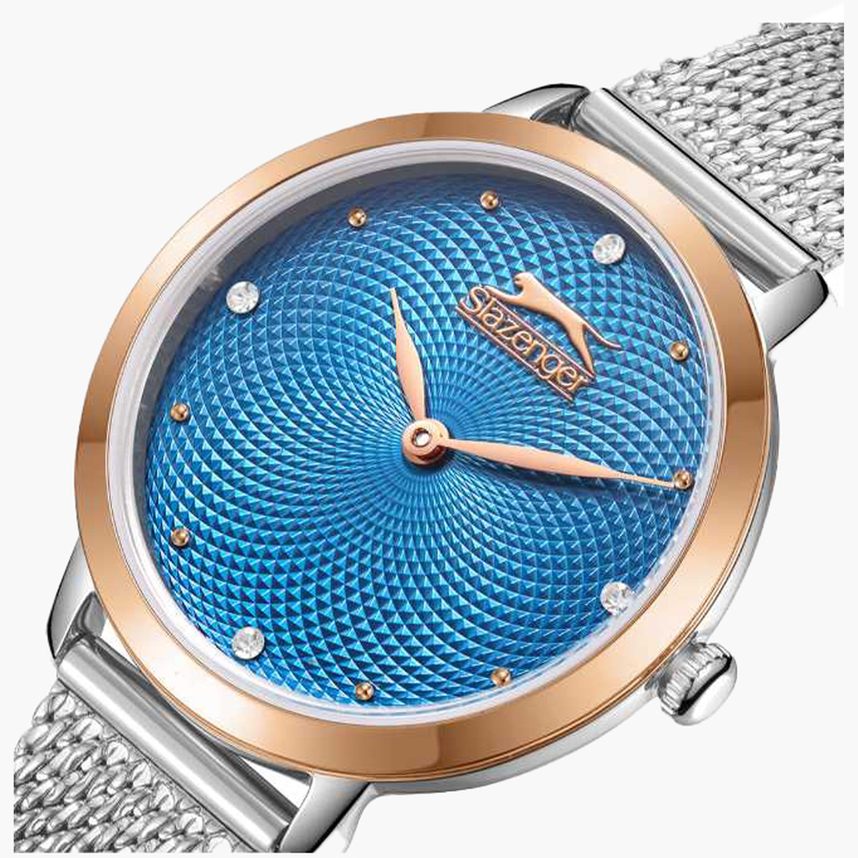 سلازنغر- ساعة نسائية 32 مم تناظرية سوار شبكي لون أزرق-women-watchesandjewellery-watches-image-6