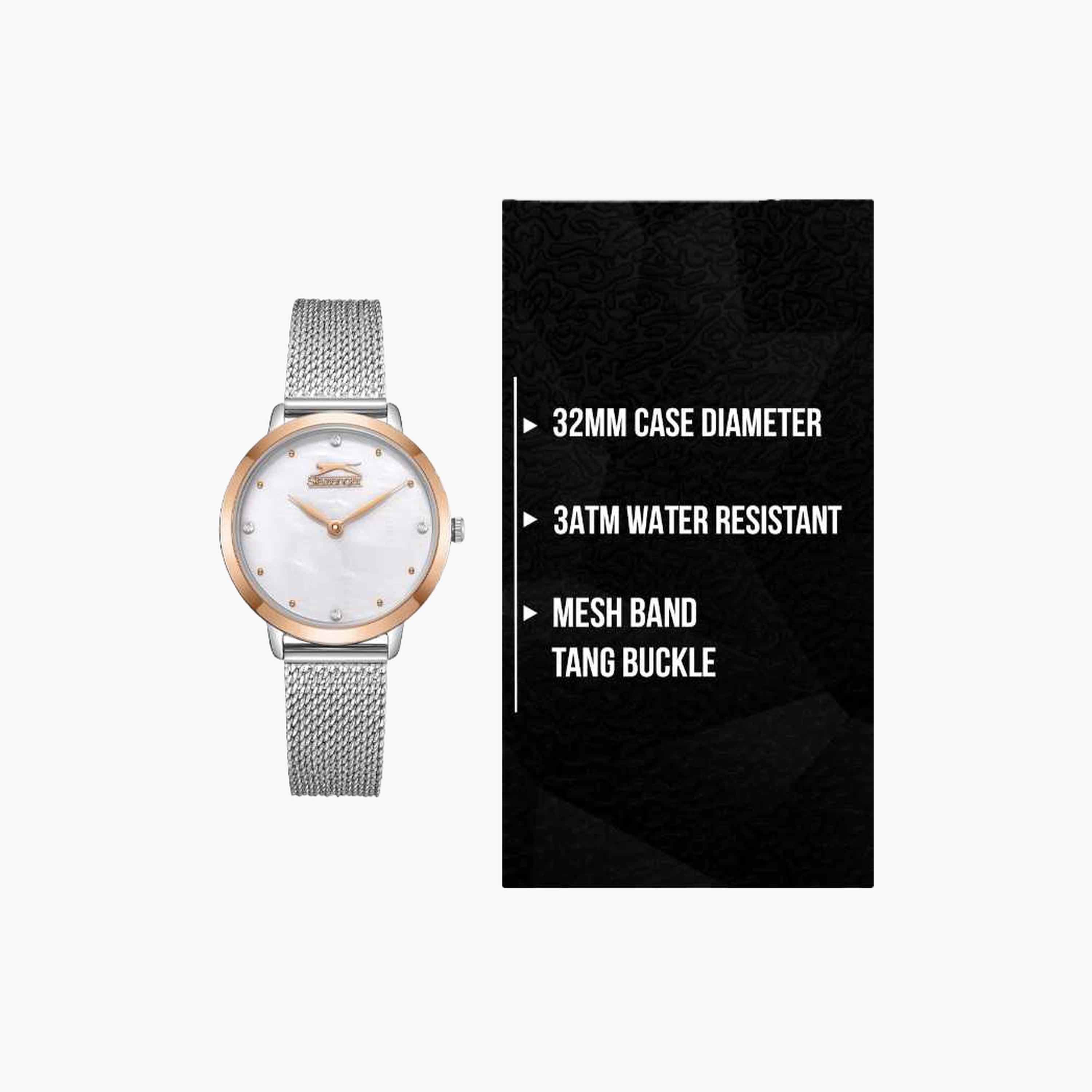Slazenger Women's 32MM Silver Analog Mesh Strap Watch | SL.9.2397.3.06-women-watchesandjewellery-watches-image-9