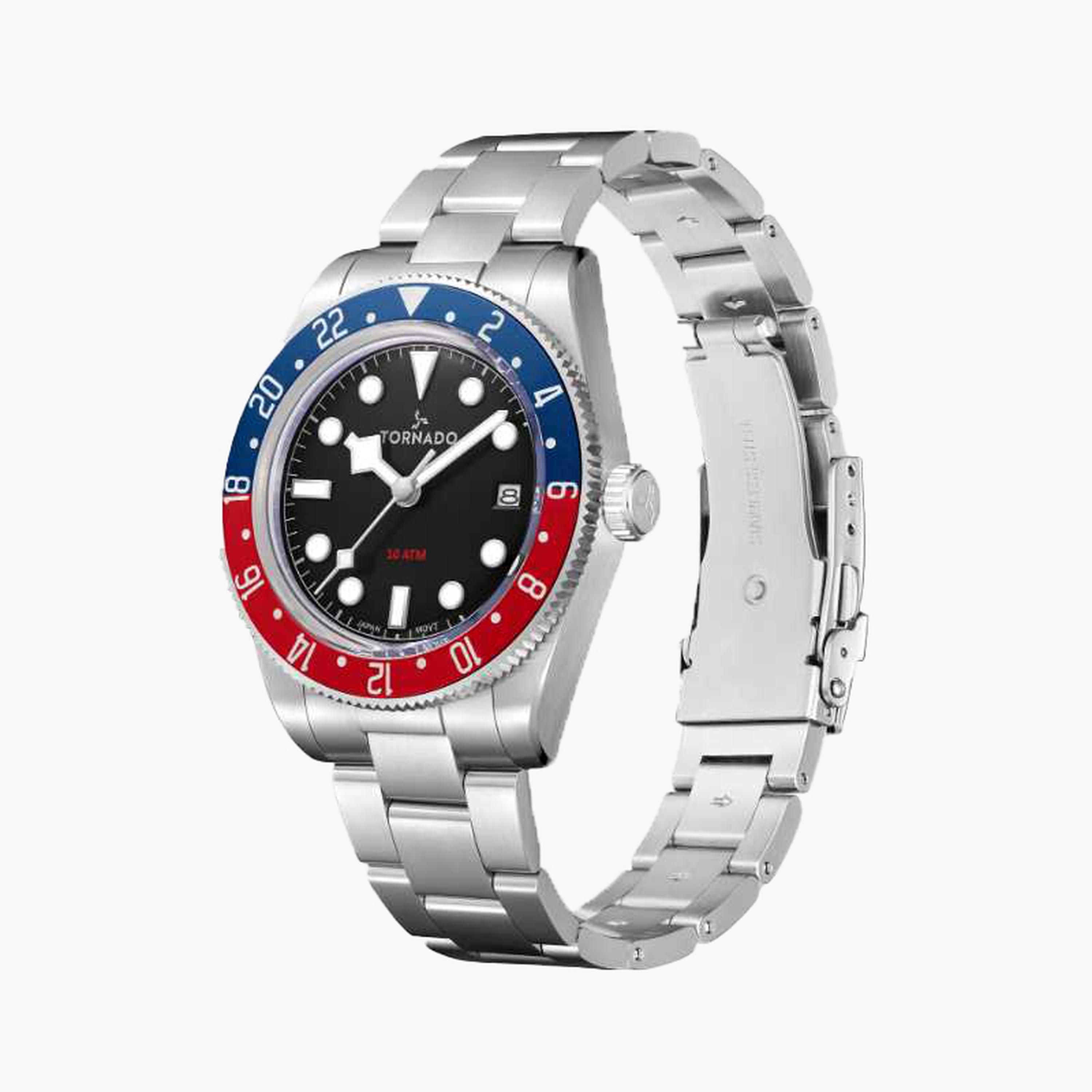 Tornado Men's 40MM Silver Analog Stainless Steel Strap Watch | T24006-A-men-watchesandjewellery-watches-image-2