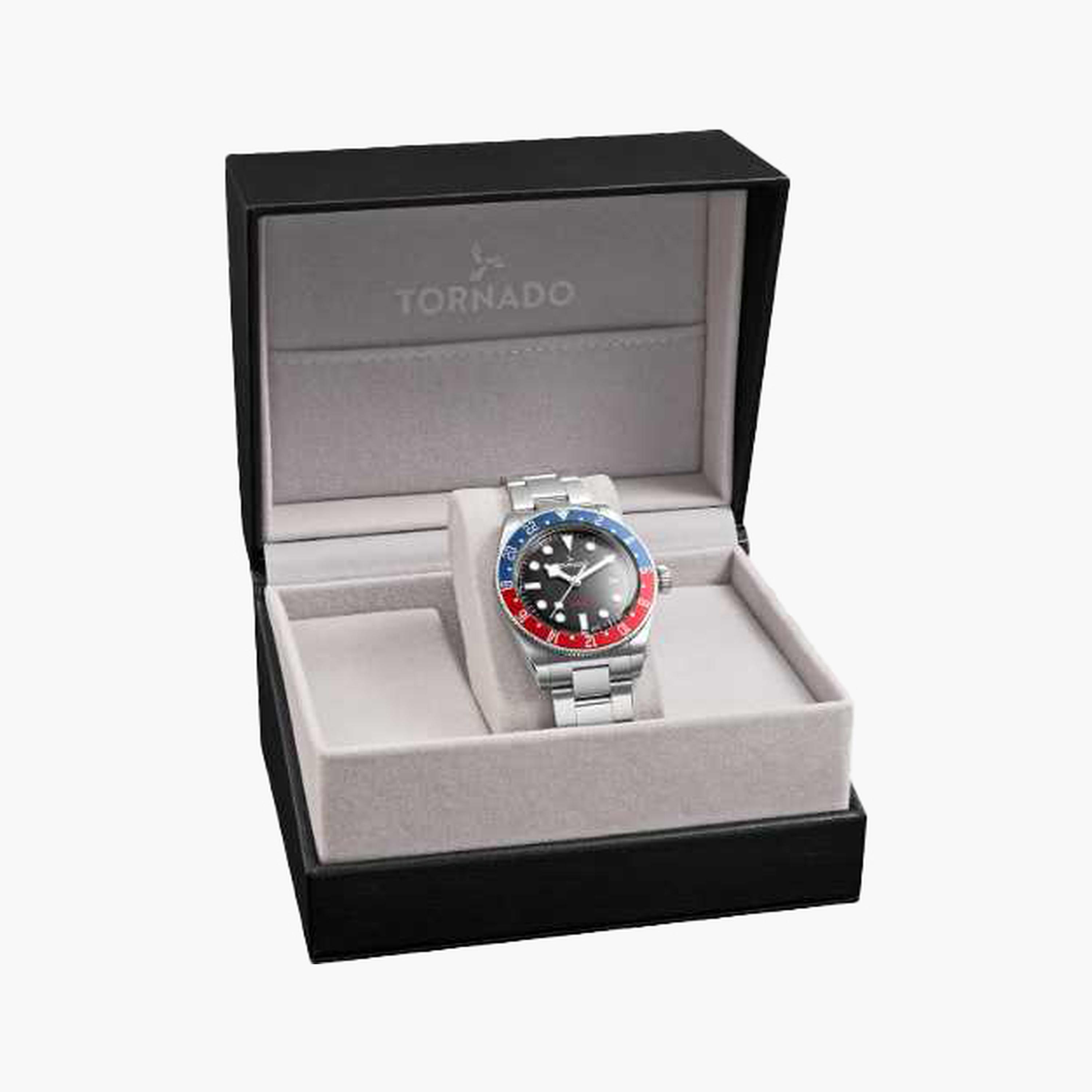 Tornado Men's 40MM Silver Analog Stainless Steel Strap Watch | T24006-A-men-watchesandjewellery-watches-image-4