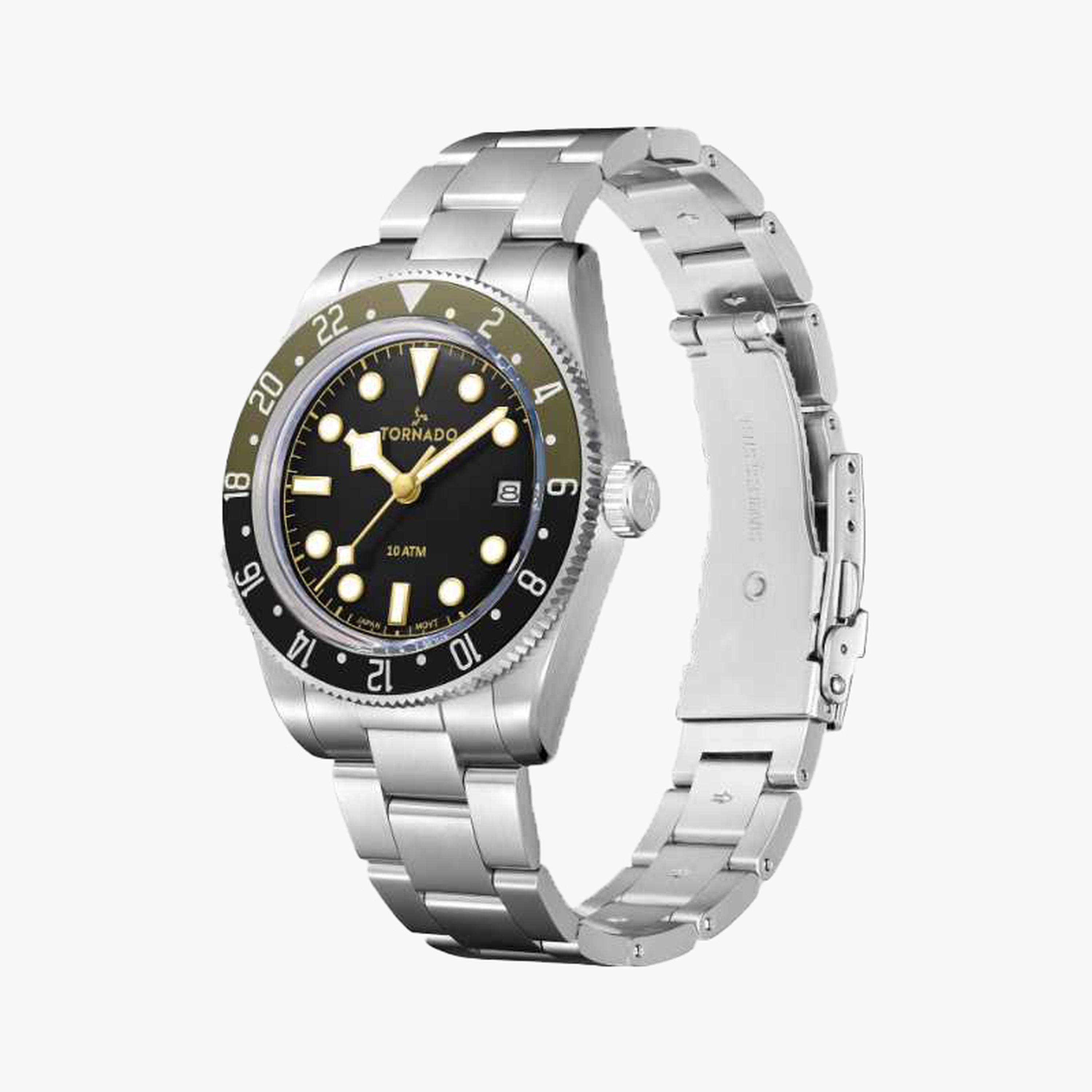 Tornado Men's 40MM Silver Analog Stainless Steel Strap Watch | T24006-D1-men-watchesandjewellery-watches-image-2