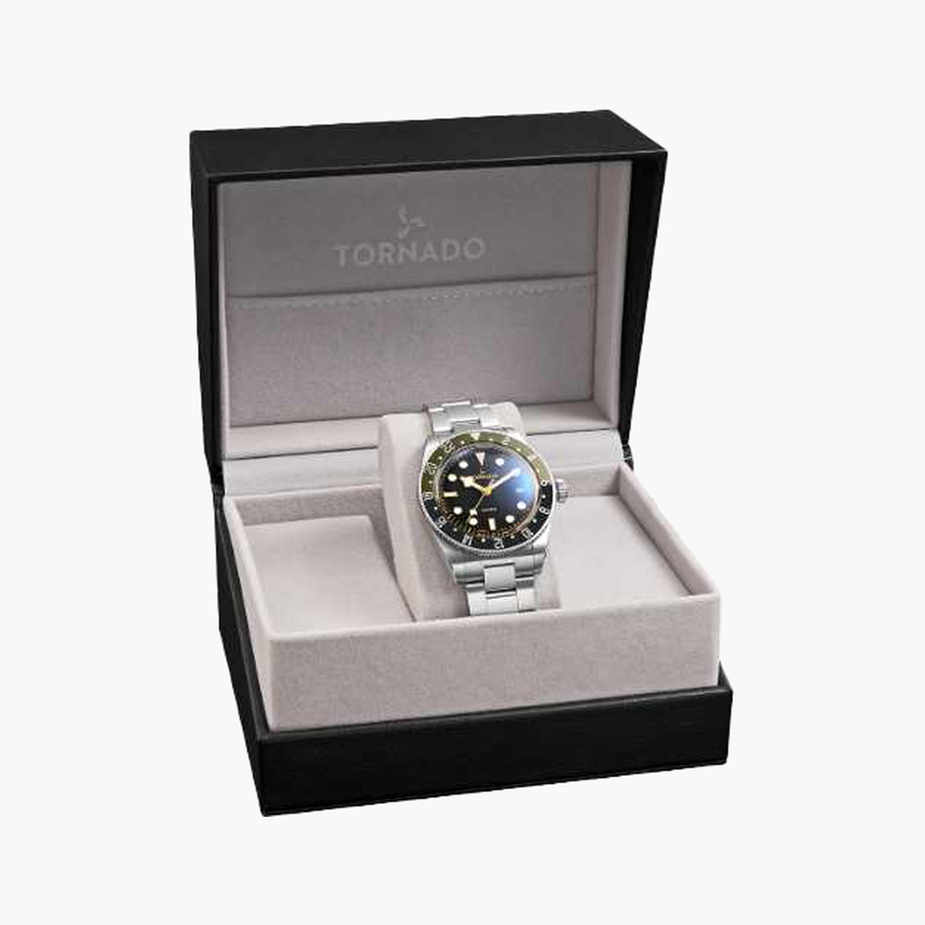 Tornado Men's 40MM Silver Analog Stainless Steel Strap Watch | T24006-D1-men-watchesandjewellery-watches-image-4