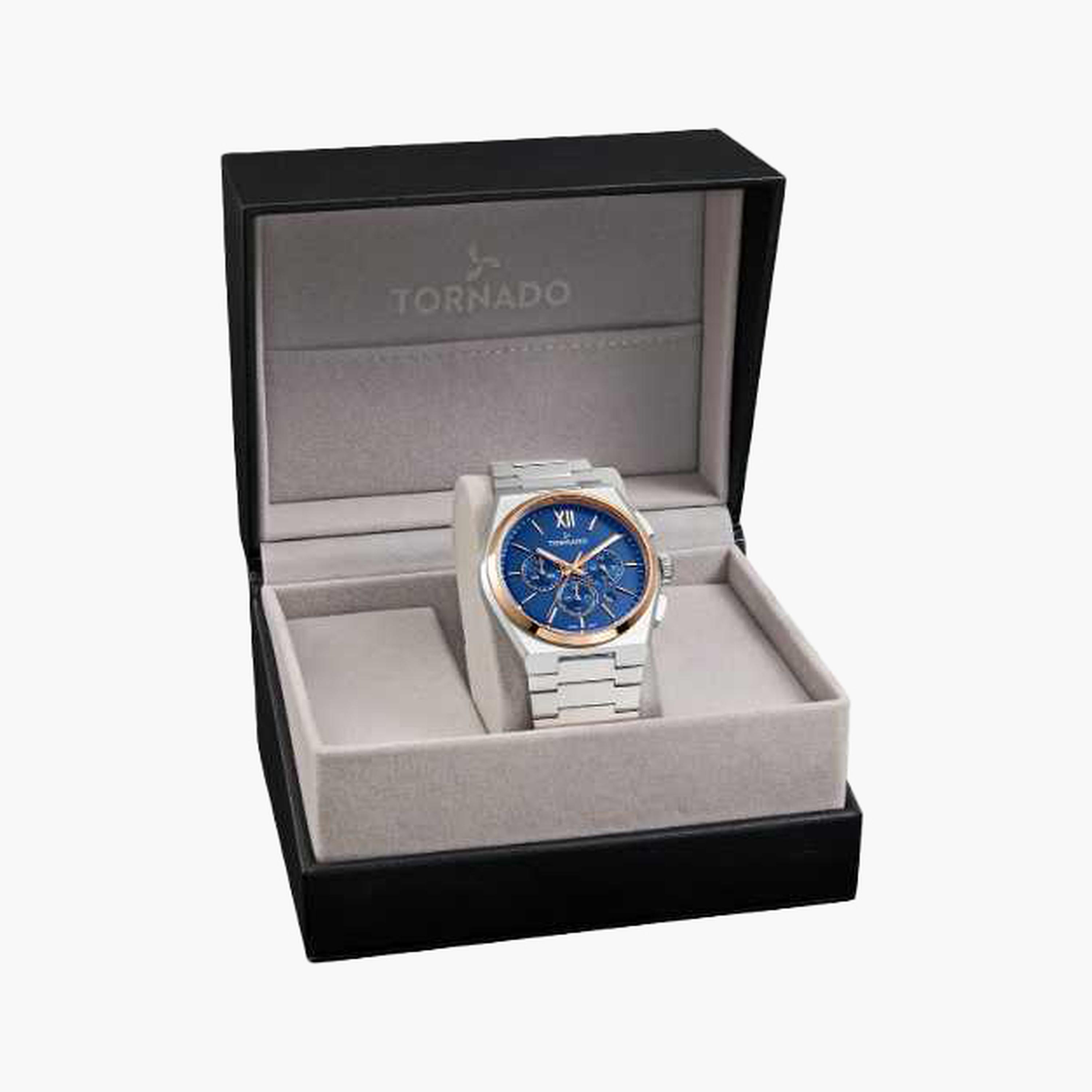 Tornado Men's 44.5MM Silver Chronograph Stainless Steel Strap Watch | T24105-KBSN-men-watchesandjewellery-watches-image-4