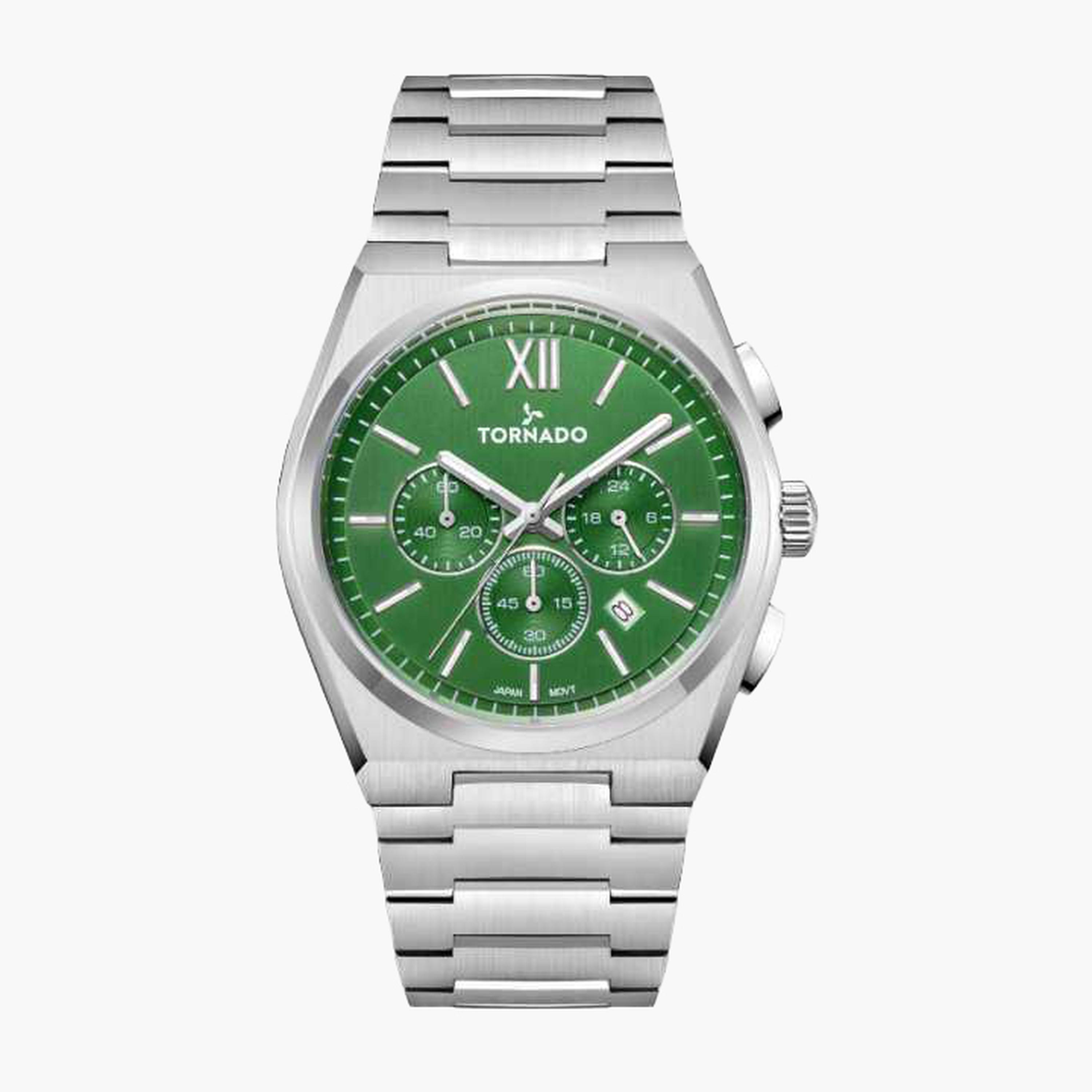 Tornado Men's 44.5MM Silver Chronograph Stainless Steel Strap Watch | T24105-SBSH-men-watchesandjewellery-watches-image-1