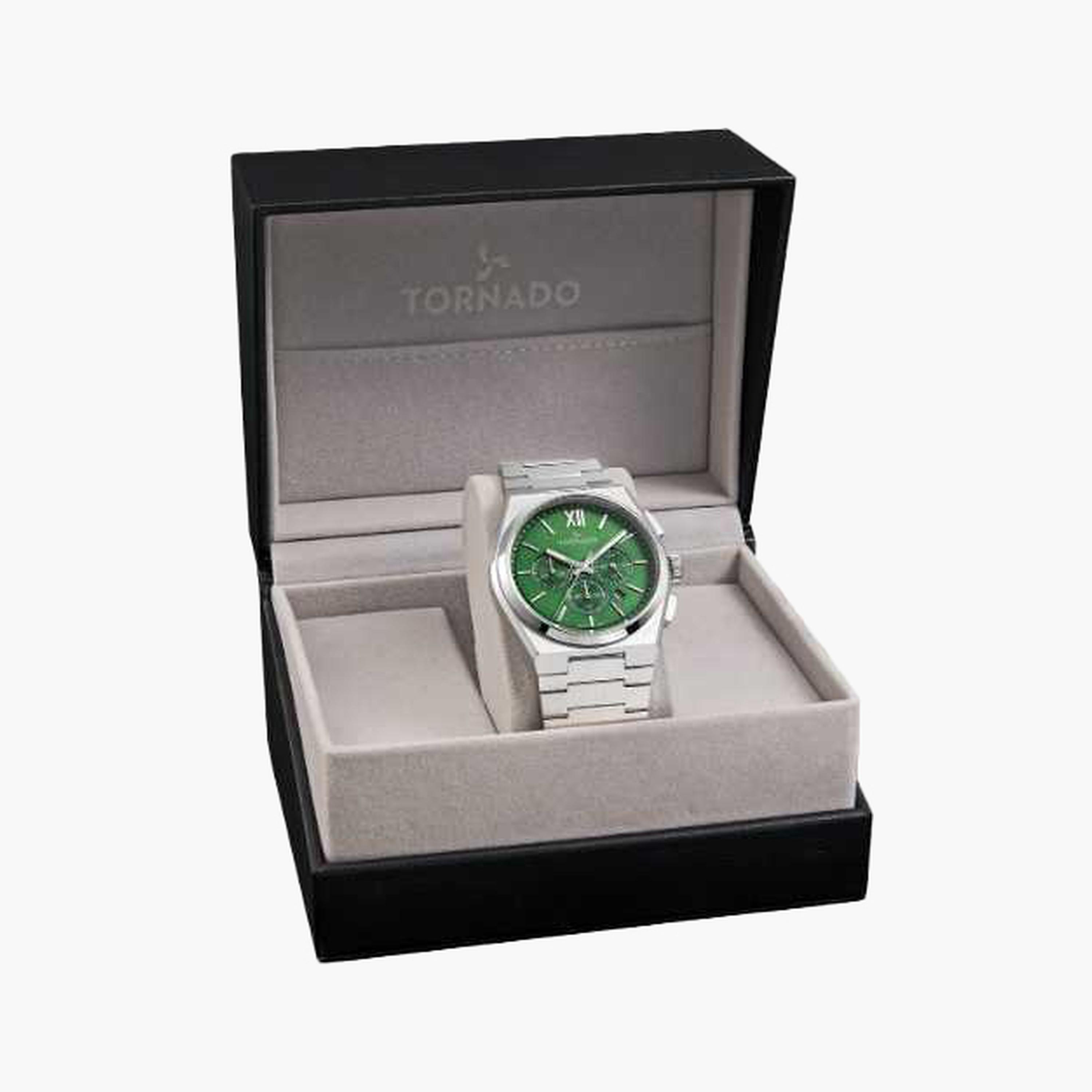 Tornado Men's 44.5MM Silver Chronograph Stainless Steel Strap Watch | T24105-SBSH-men-watchesandjewellery-watches-image-4