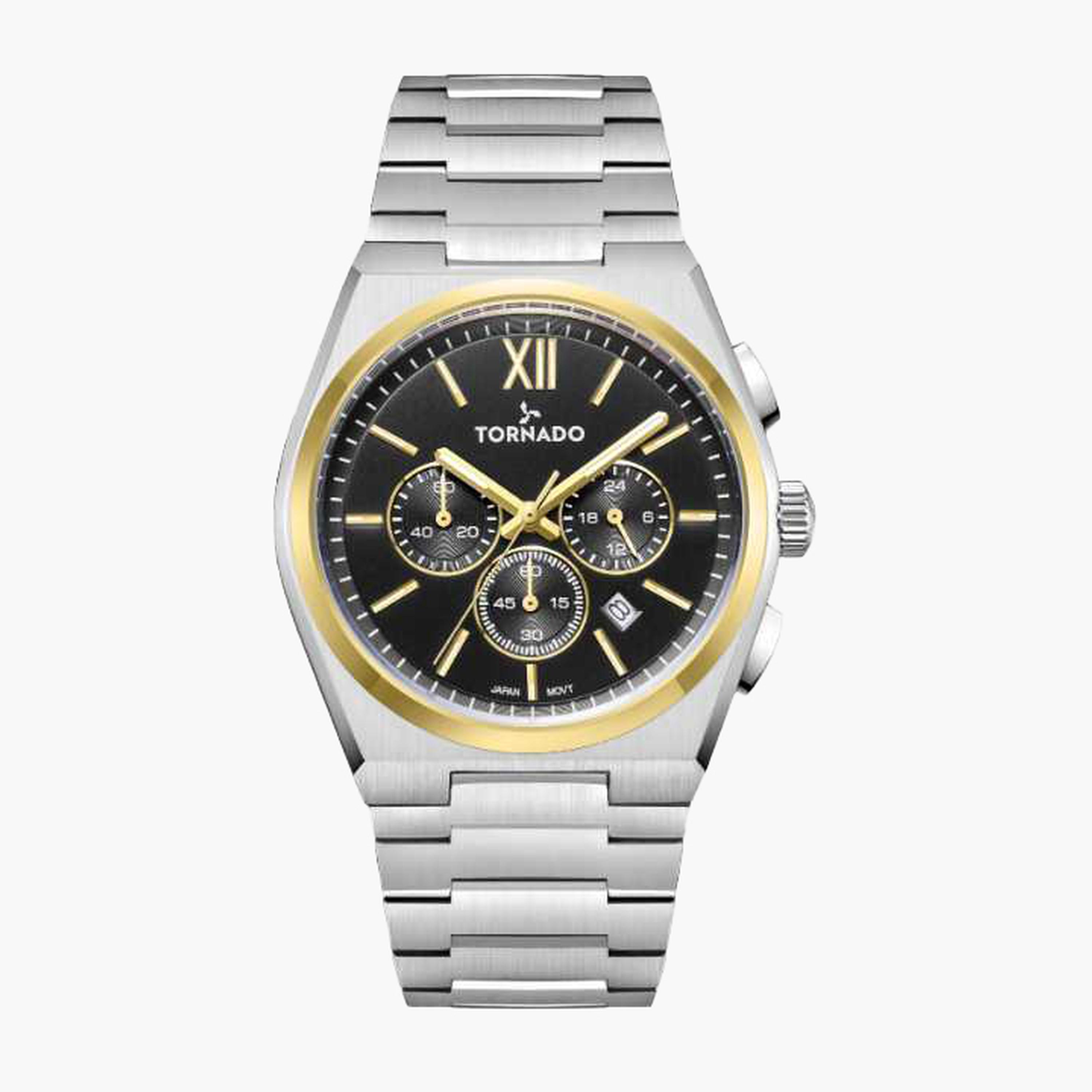 Tornado Men's 44.5MM Silver Chronograph Stainless Steel Strap Watch | T24105-TBSB-men-watchesandjewellery-watches-image-1