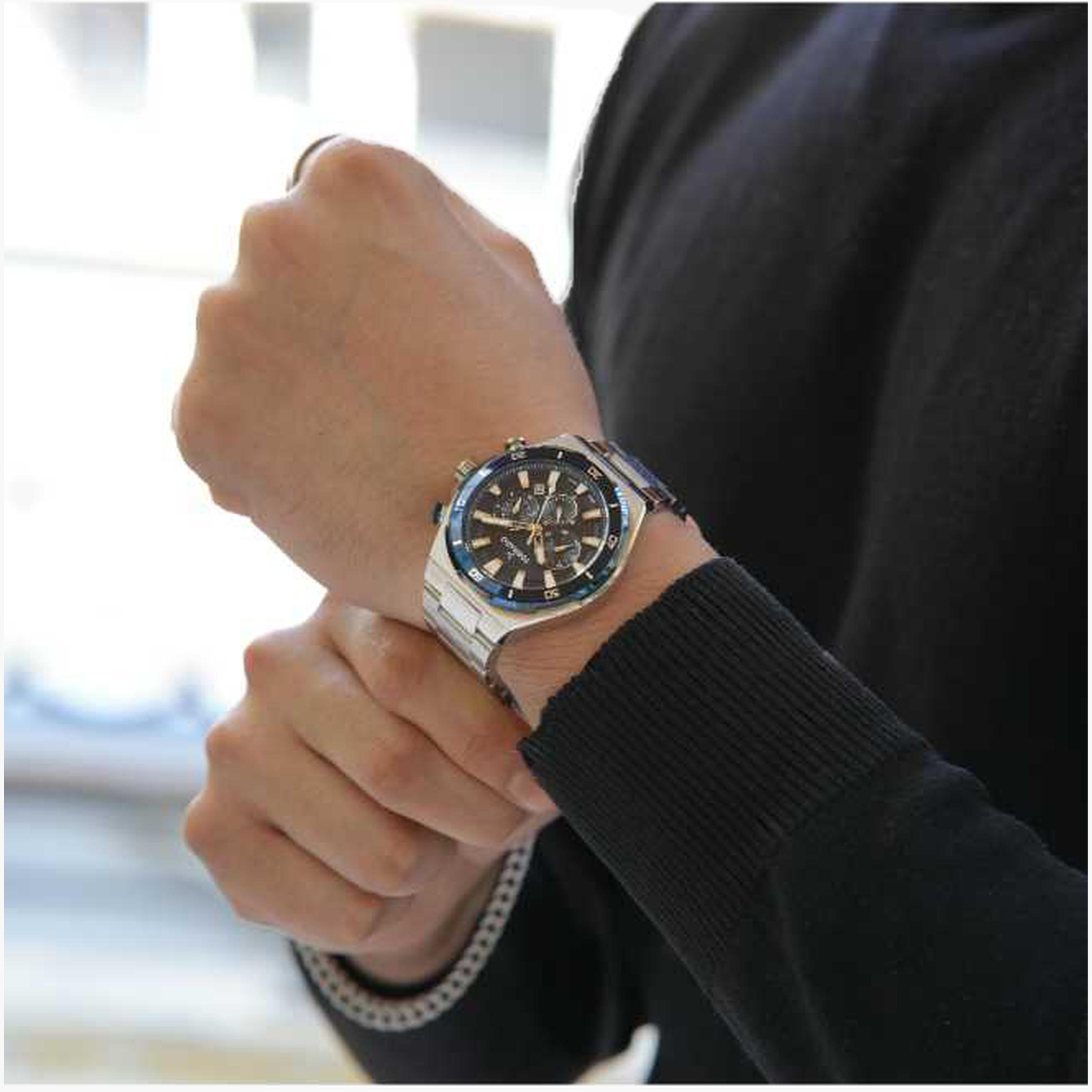 تورنادو- ساعة رجالية 45 مم كرونوغراف سوار ستانلس ستيل لون أزرق-men-watchesandjewellery-watches-image-5