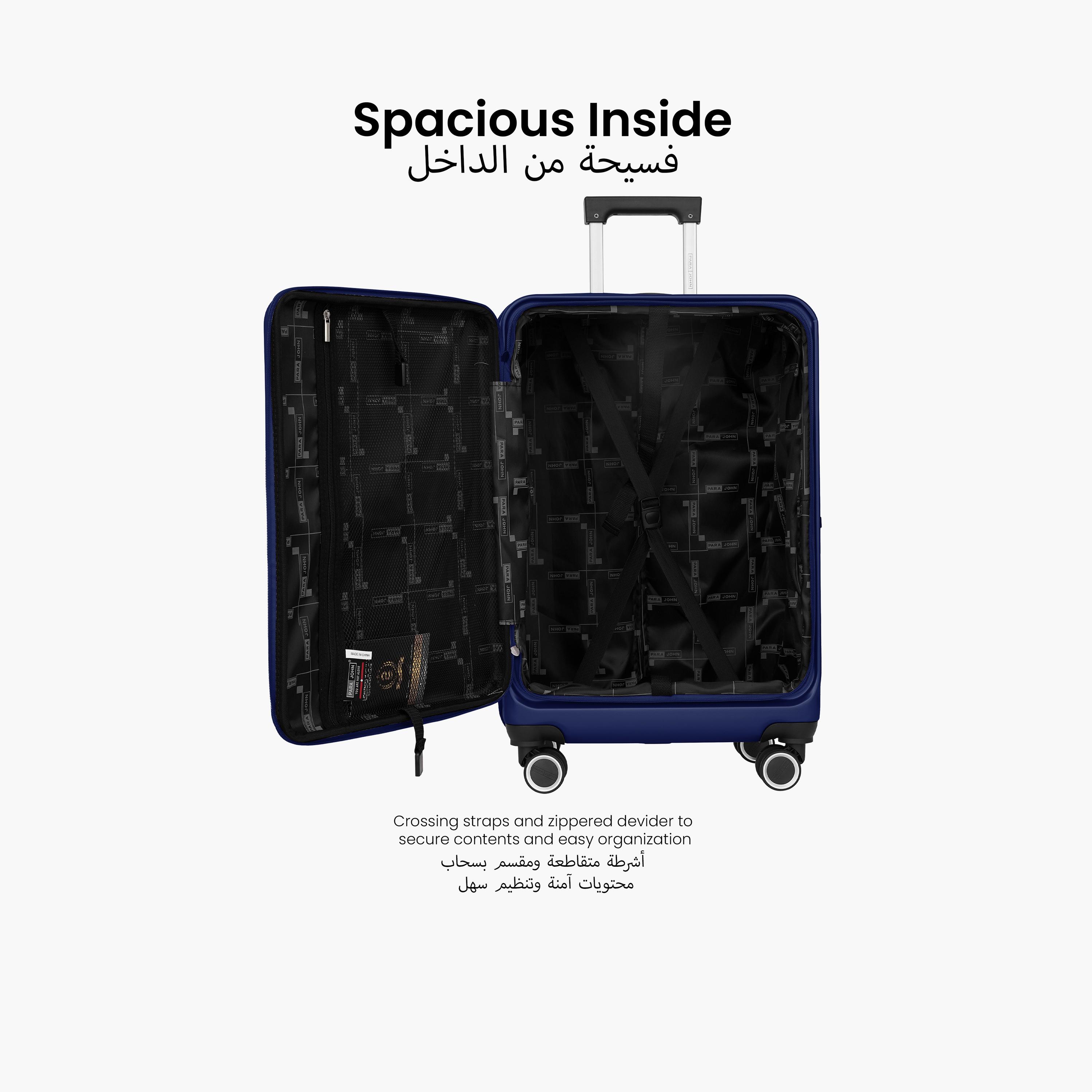 Para John Rocklite Set of 3 ABS Hard Sided 4-Wheeler Spinner Trolley Bag with Combination Lock-travel-luggagesandbags-luggage-image-4