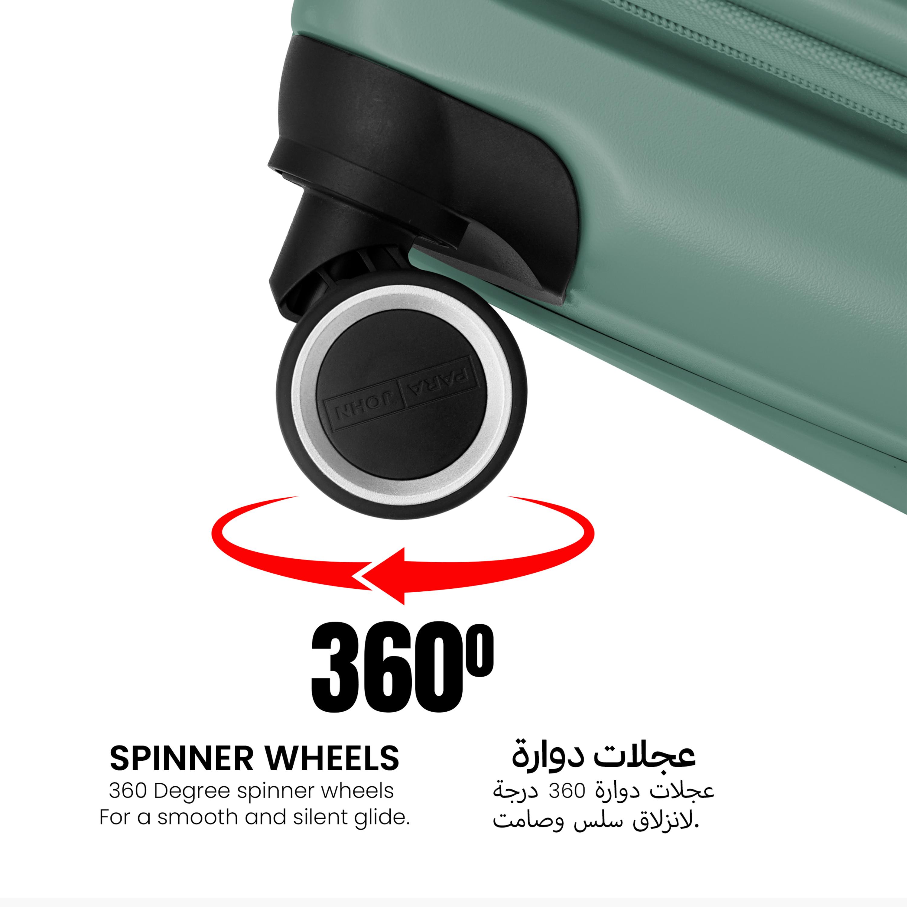 بارا جون- طقم شنط سفر بعجلات دوارة 3 قطع من مادة ABS وجوانب صلبة بقفل مركب  | PJTR3231G-travel-luggagesandbags-luggage-image-5