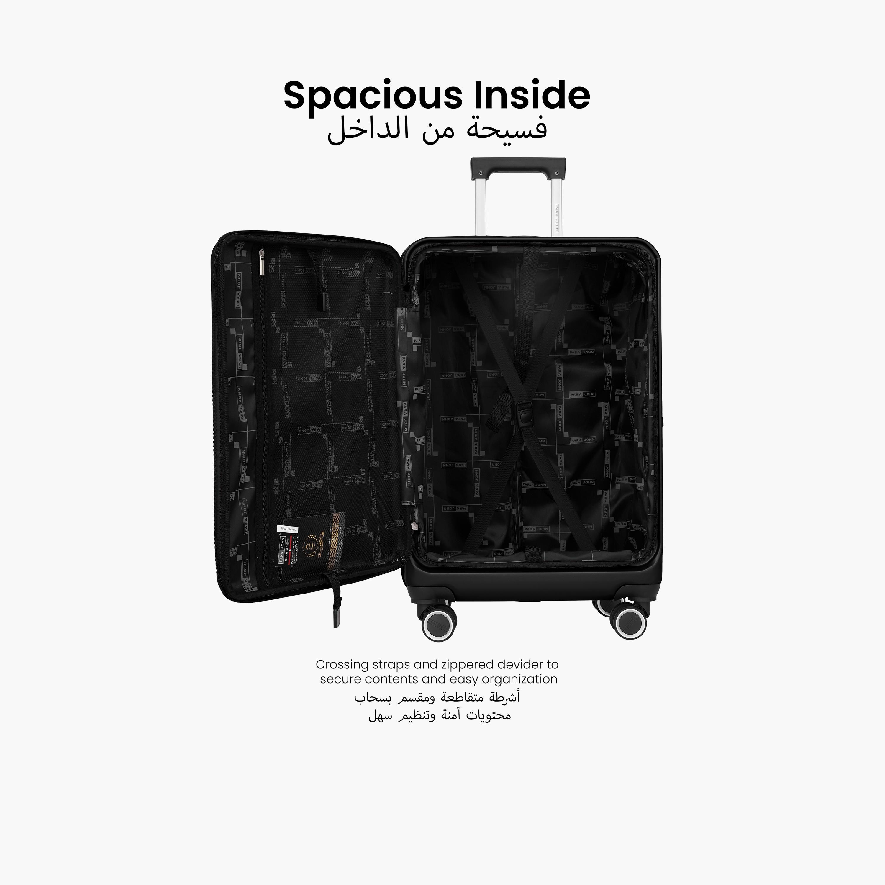 Para John Rocklite Set of 3 ABS Hard Sided 4-Wheeler Spinner Trolley Bag with Combination Lock-travel-luggagesandbags-luggage-image-4