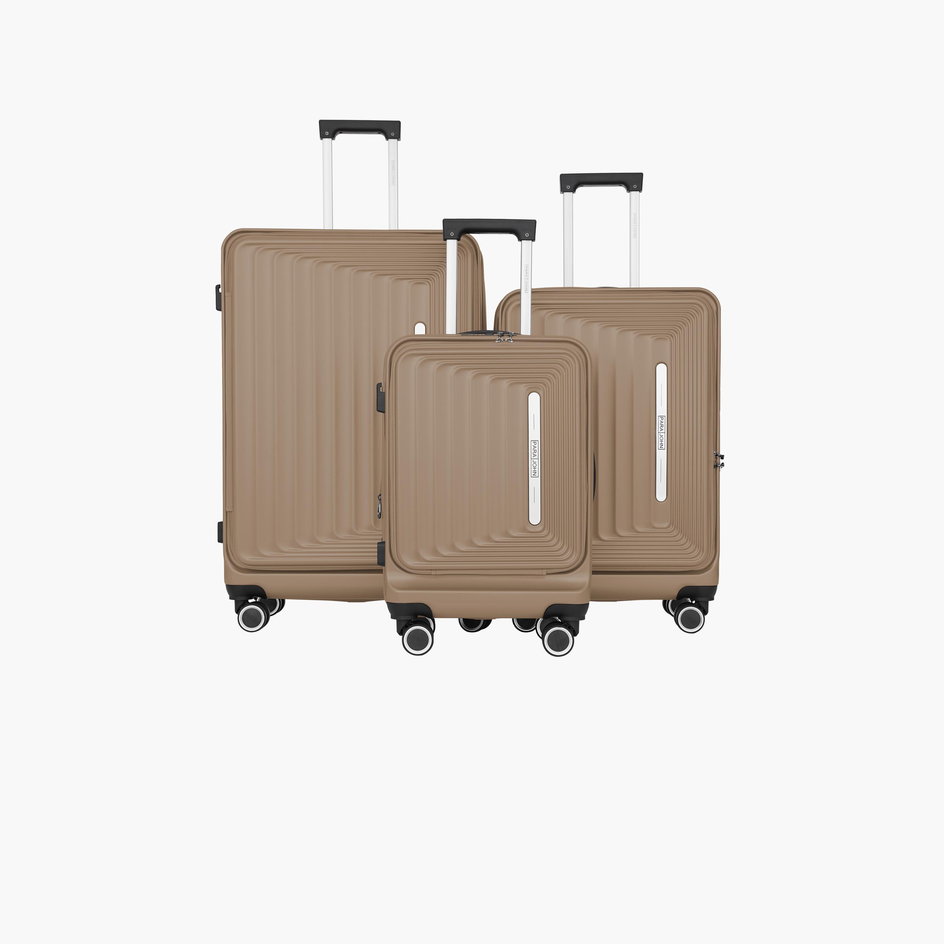 Para John Rocklite Set of 3 ABS Hard Sided 4-Wheeler Spinner Trolley Bag with Combination Lock-travel-luggagesandbags-luggage-image-1