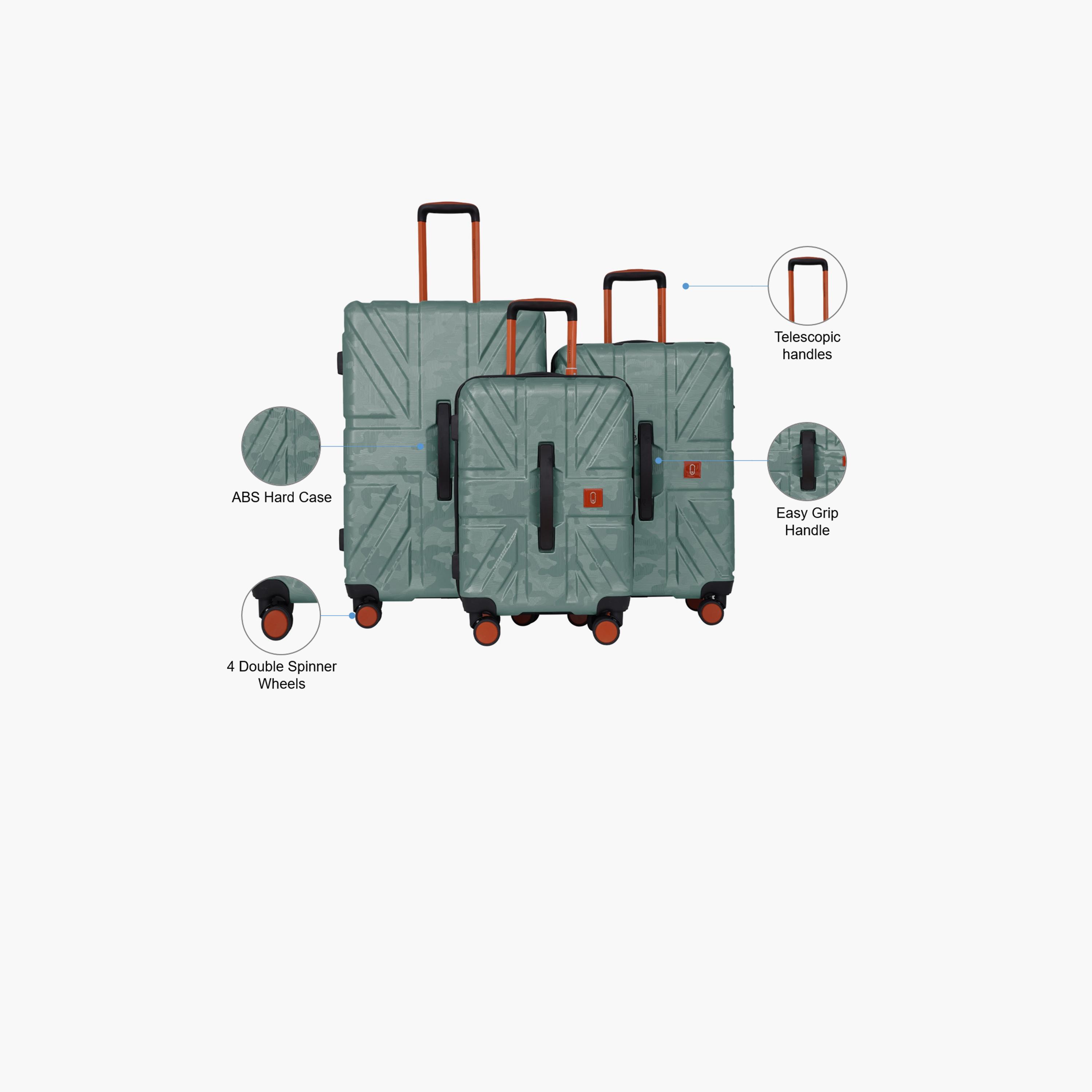 بارا جون- طقم شنط سفر بعجلات دوارة 3 قطع من مادة ABS وجوانب صلبة بقفل مركب | PJTR3230-travel-luggagesandbags-luggage-image-14