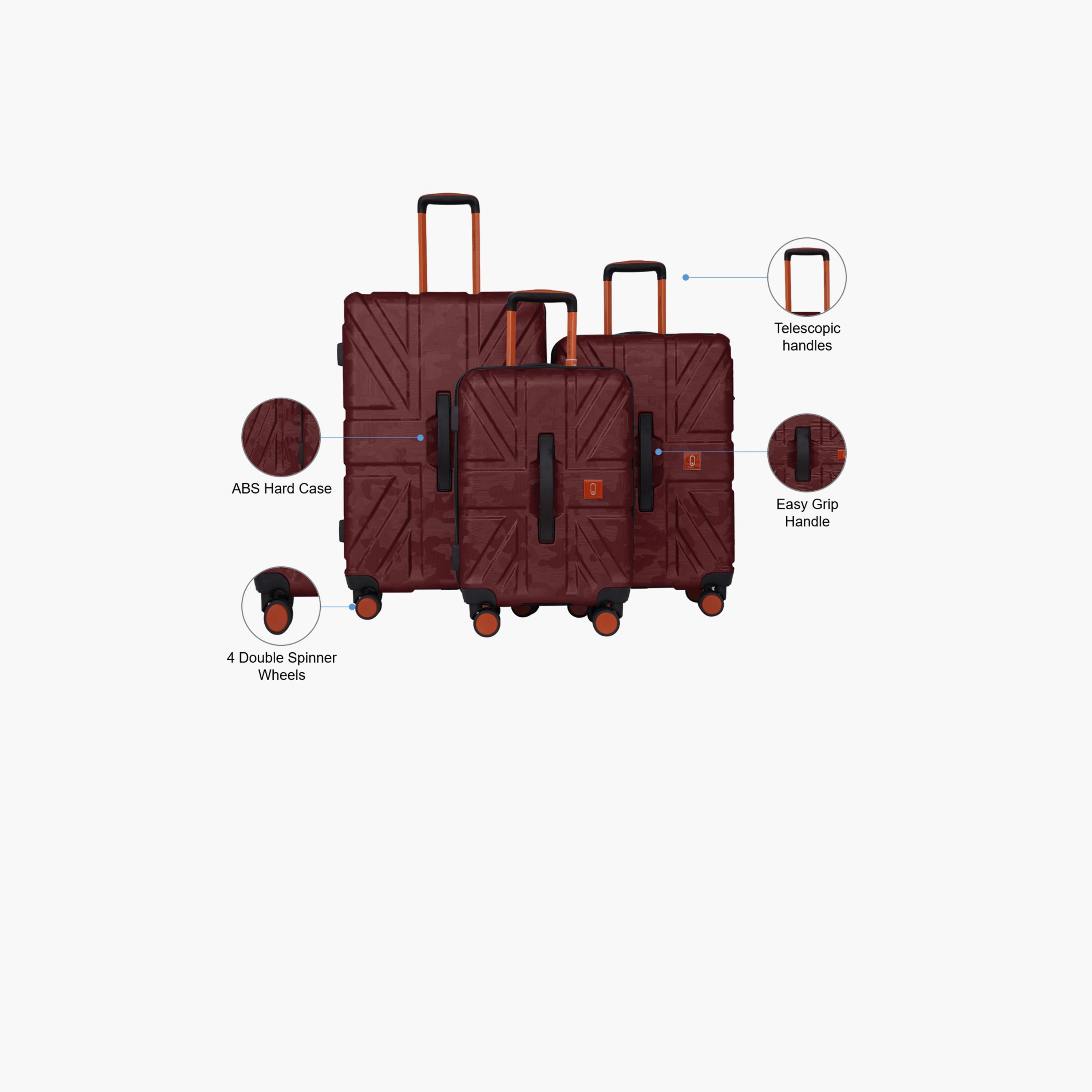 بارا جون- طقم شنط سفر بعجلات دوارة 3 قطع من مادة ABS وجوانب صلبة بقفل مركب | PJTR3230-travel-luggagesandbags-luggage-image-26