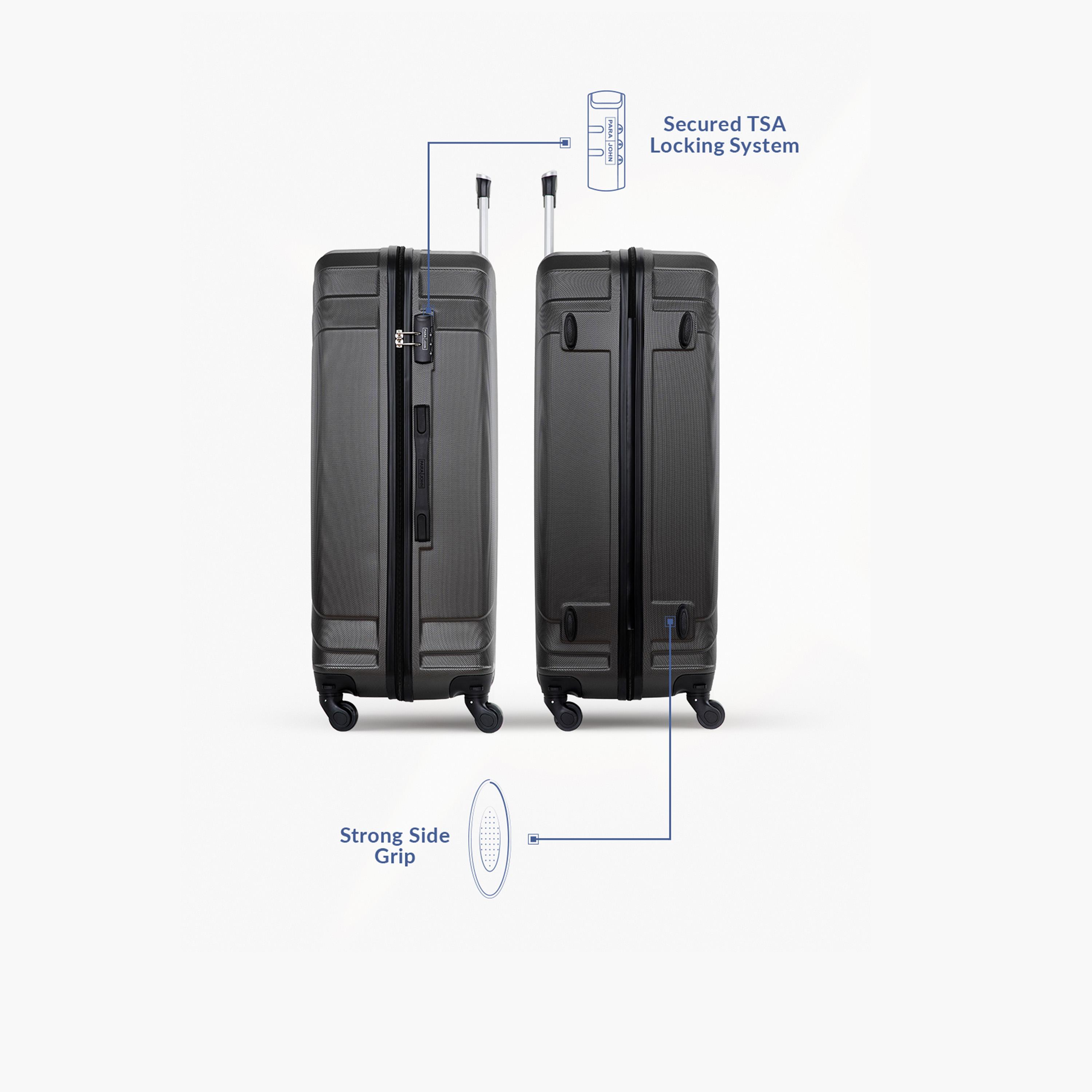 Para John Trex Set of 3 ABS Hard Sided 4-Wheeler Spinner Trolley Bag with Combination Lock-travel-luggagesandbags-luggage-image-2