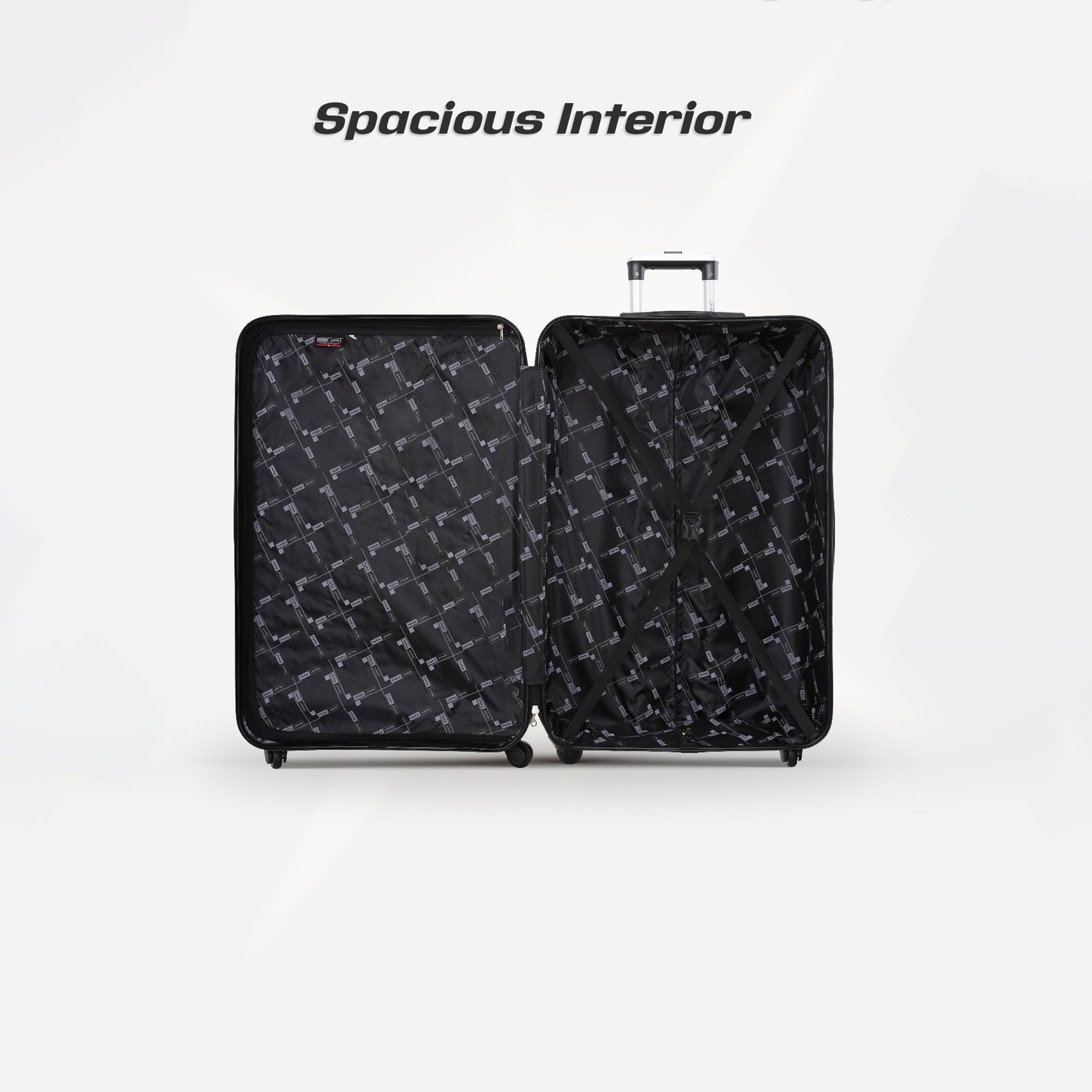 Para John Trex Set of 3 ABS Hard Sided 4-Wheeler Spinner Trolley Bag with Combination Lock-travel-luggagesandbags-luggage-image-5