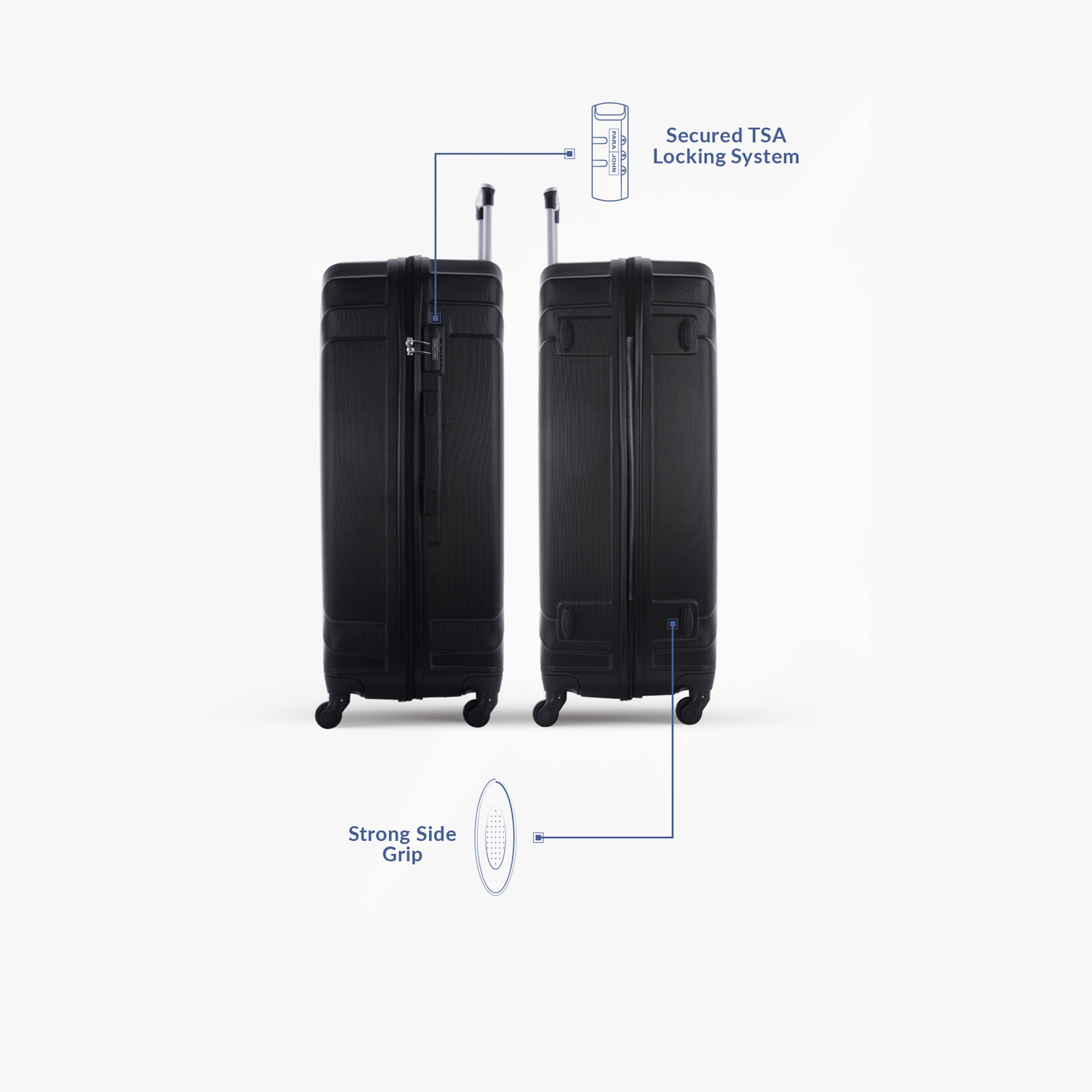 Para John Trex Set of 3 ABS Hard Sided 4-Wheeler Spinner Trolley Bag with Combination Lock-travel-luggagesandbags-luggage-image-2