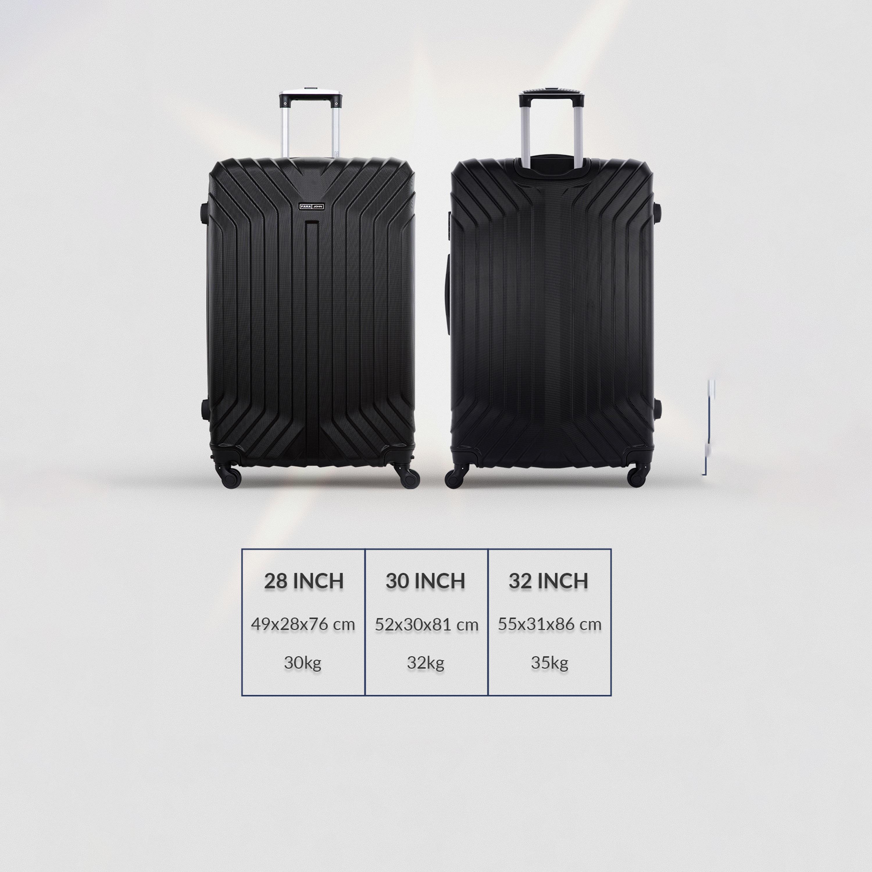 Para John Trex Set of 3 ABS Hard Sided 4-Wheeler Spinner Trolley Bag with Combination Lock-travel-luggagesandbags-luggage-image-4