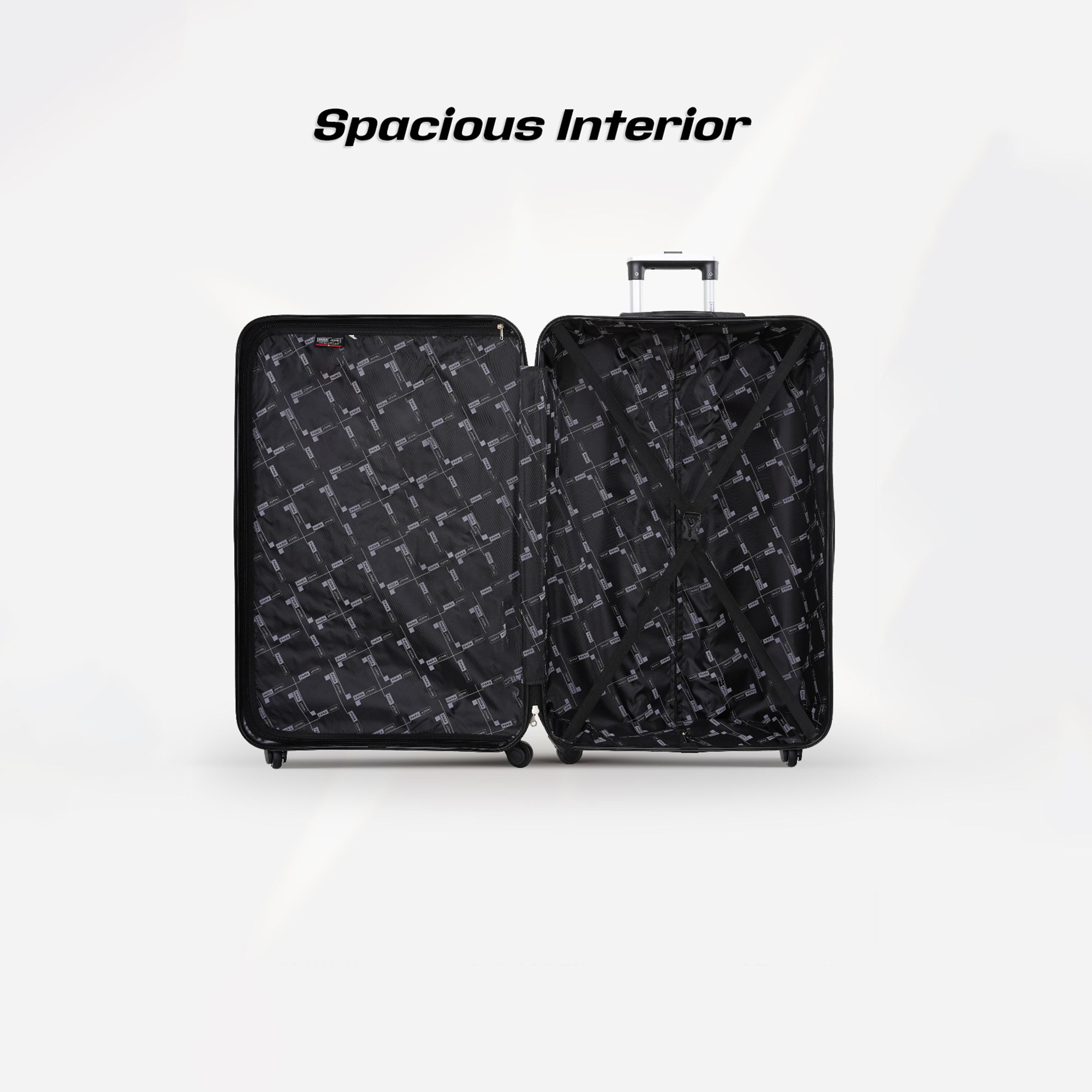 Para John Trex Set of 3 ABS Hard Sided 4-Wheeler Spinner Trolley Bag with Combination Lock-travel-luggagesandbags-luggage-image-5