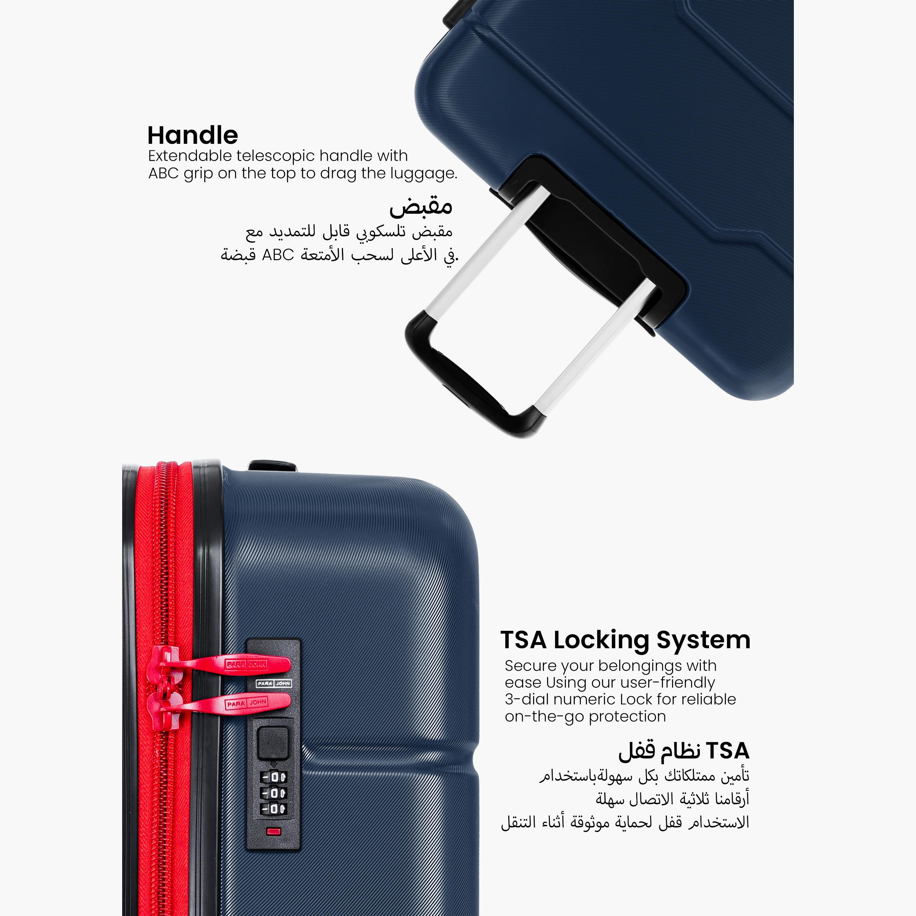 Para John Torque Set of 3 ABS Hard Sided 4-Wheeler Spinner Trolley Bag with Combination Lock-travel-luggagesandbags-luggage-image-7