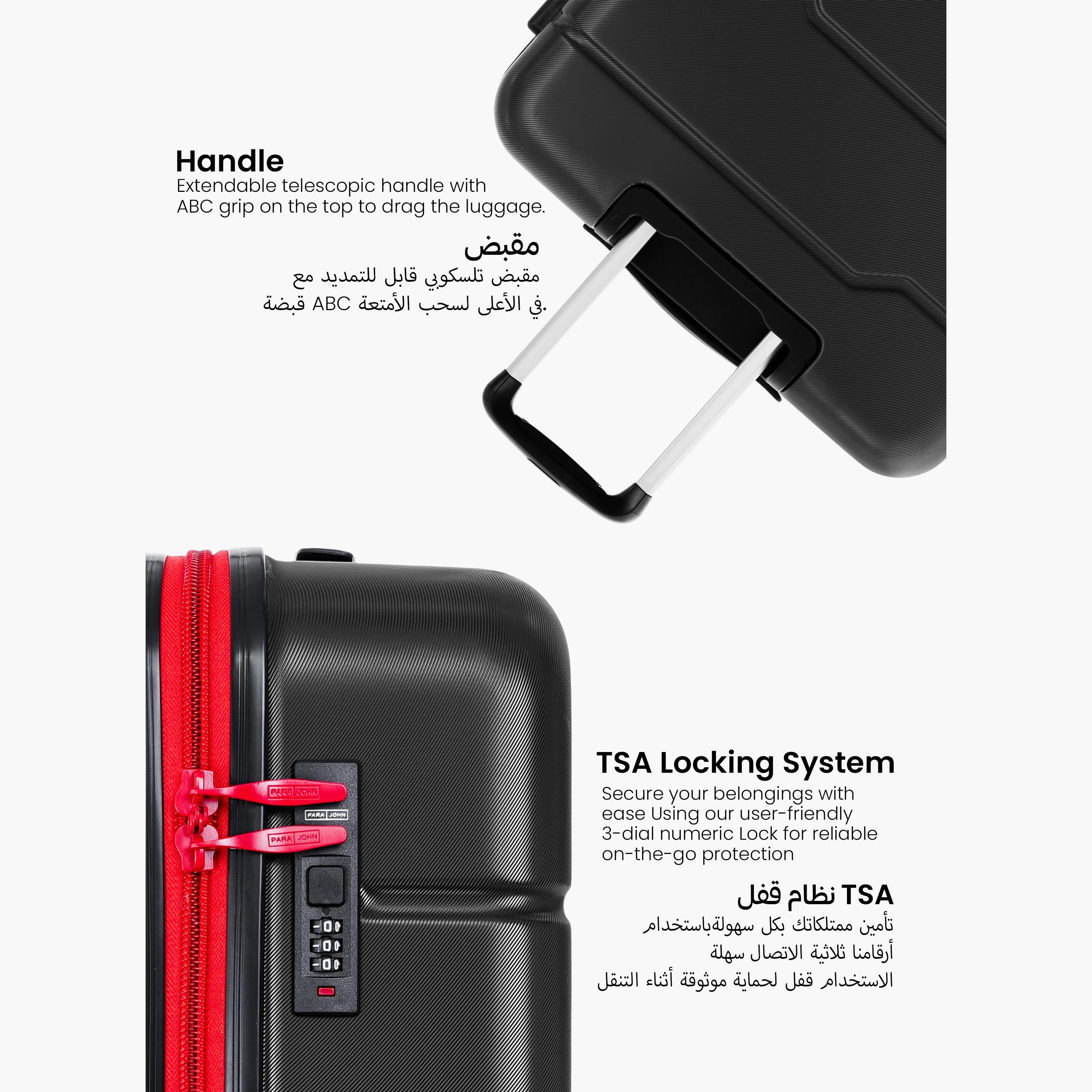 Para John Torque Set of 3 ABS Hard Sided 4-Wheeler Spinner Trolley Bag with Combination Lock-travel-luggagesandbags-luggage-image-7