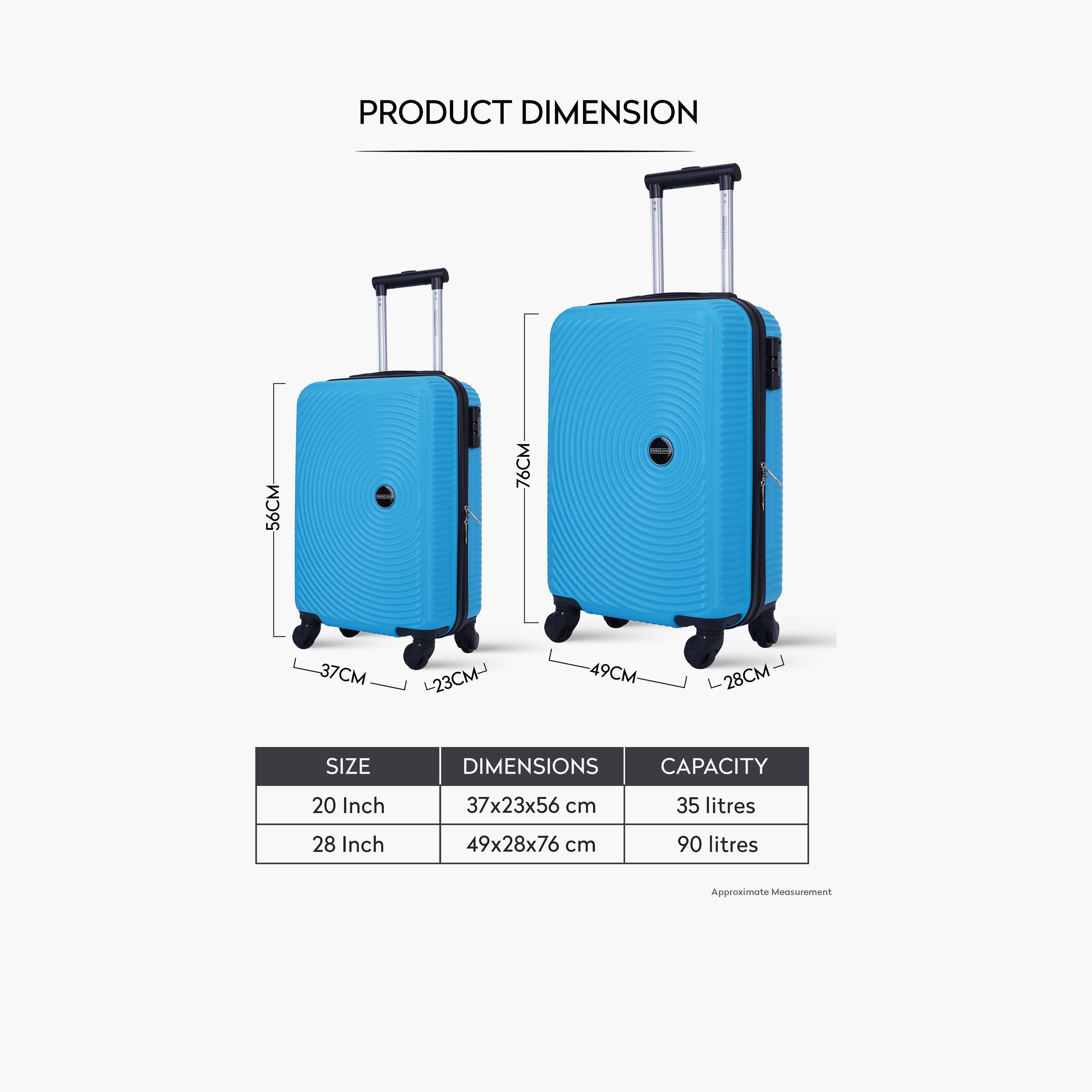 Para John Astro Set of 2 ABS Hard Sided 4-Wheeler Spinner Trolley Bag with Combination Lock-travel-luggagesandbags-luggage-image-5