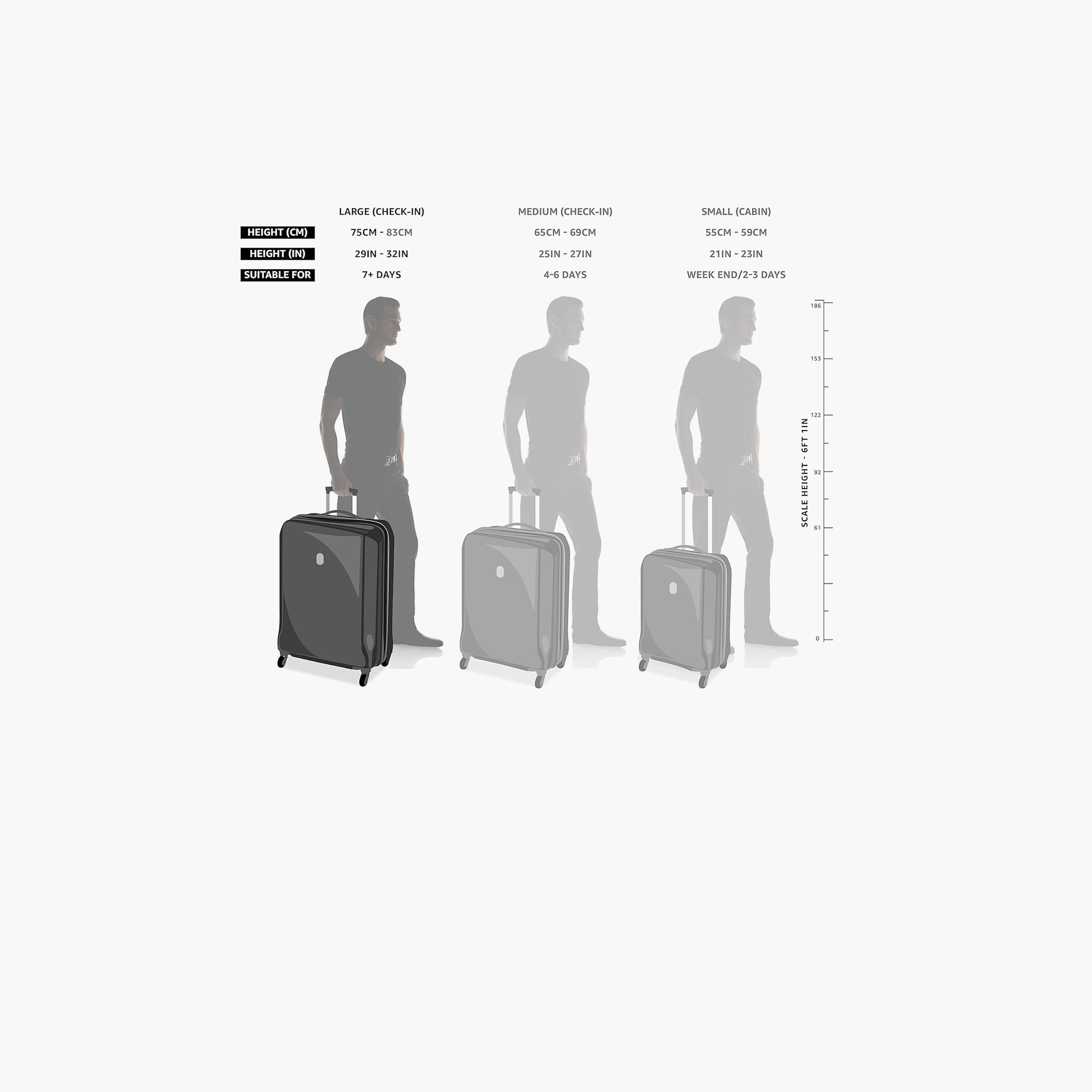 بارا جون- شنطة بعجلات دوارة حجم كبير 83 سم من مادة ABS ذات جوانب صلبة بقفل مركب-travel-luggagesandbags-luggage-image-4