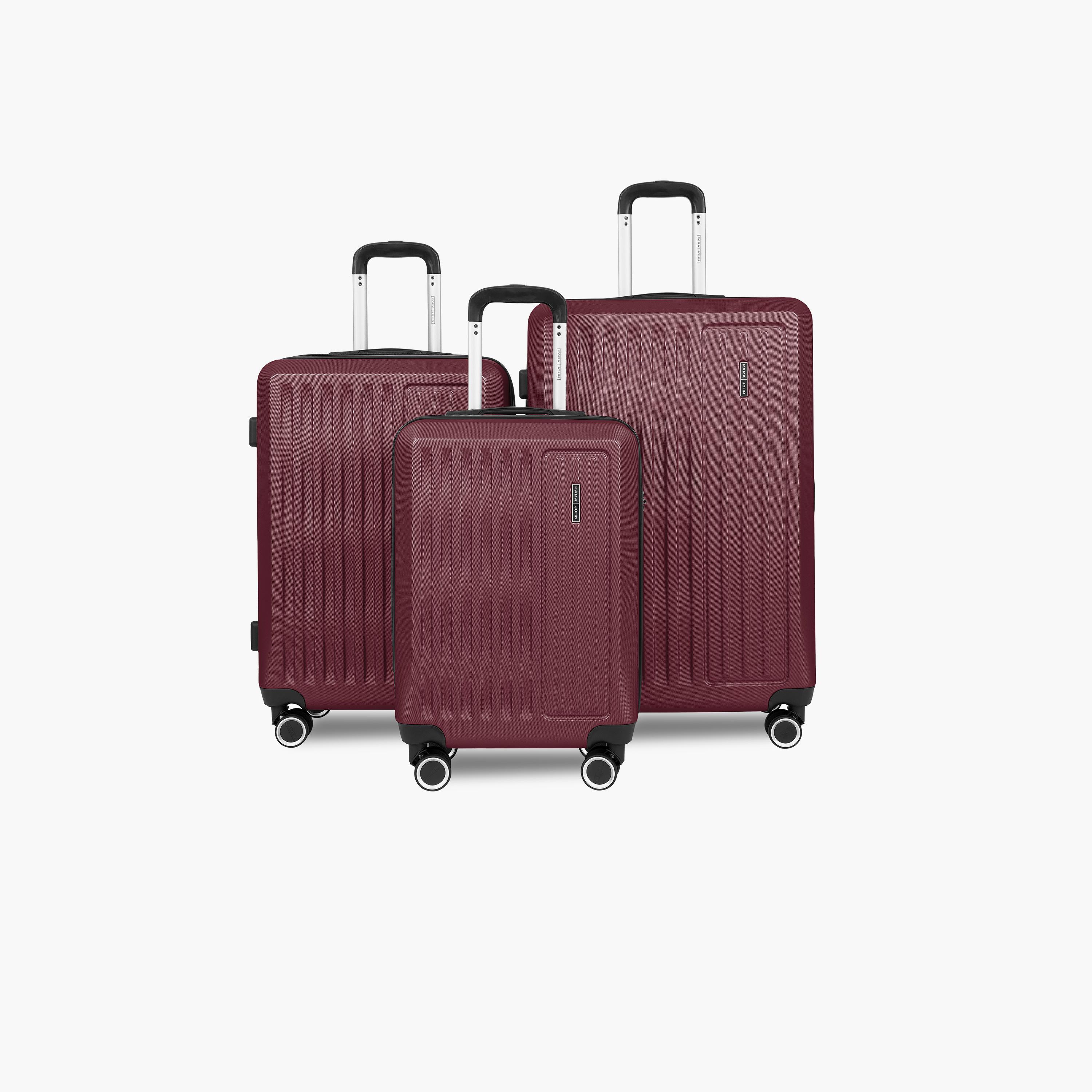 Para John Nexus Set of 3 ABS Hard Sided 4-Wheeler Spinner Trolley Bag with Combination Lock-travel-luggagesandbags-luggage-image-1