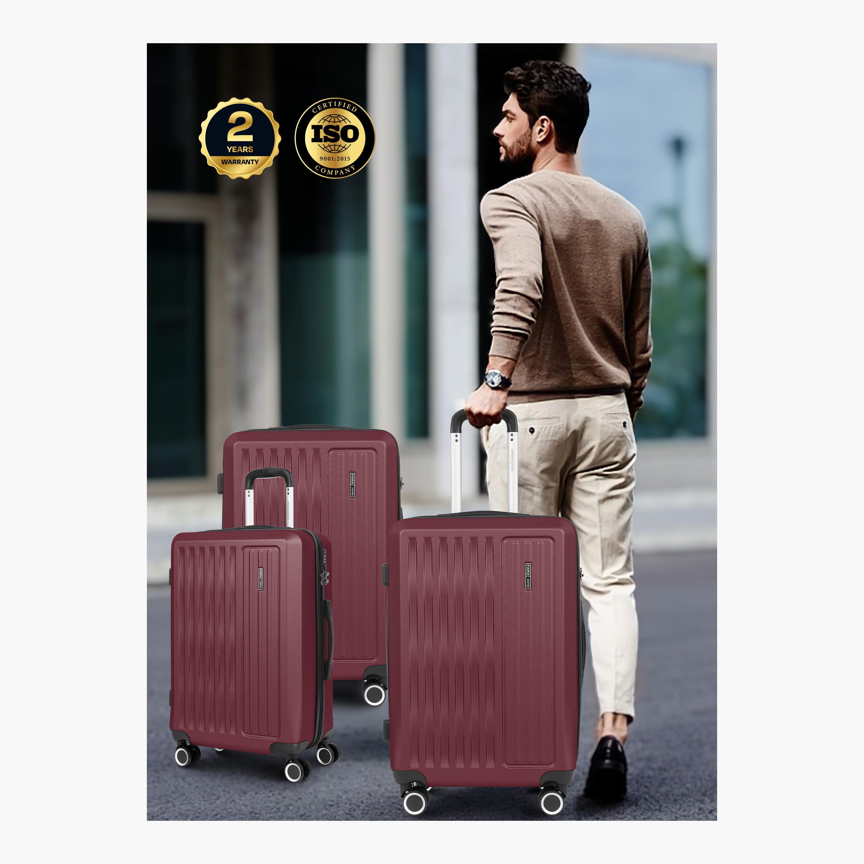 Para John Nexus Set of 3 ABS Hard Sided 4-Wheeler Spinner Trolley Bag with Combination Lock-travel-luggagesandbags-luggage-image-6