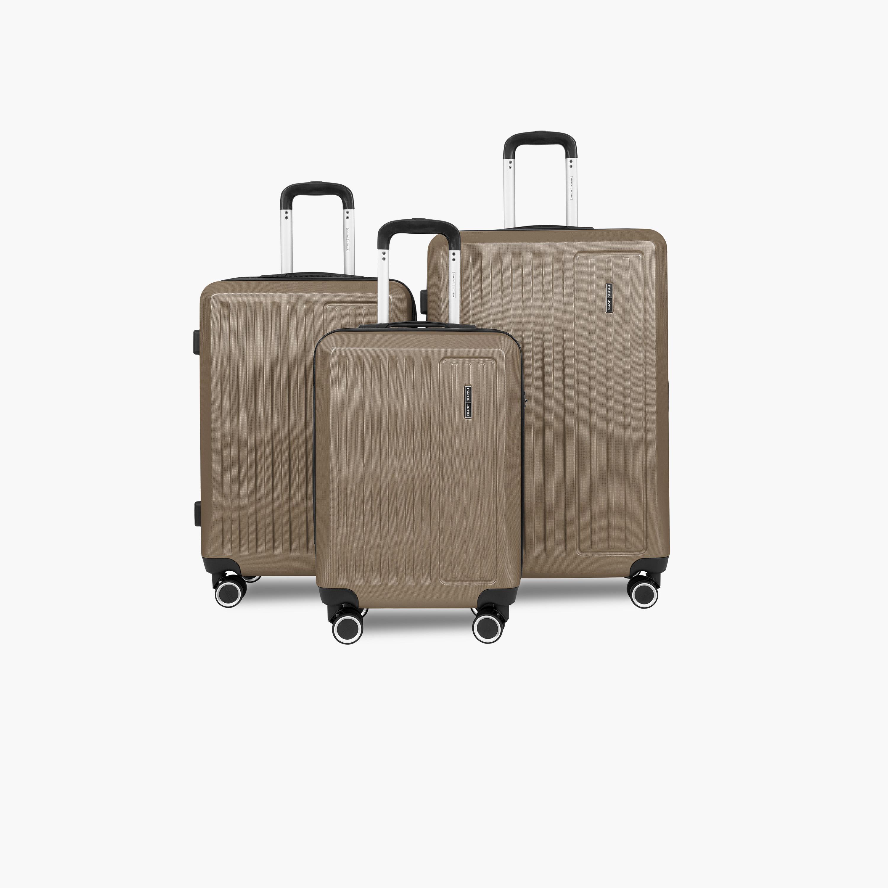 Para John Nexus Set of 3 ABS Hard Sided 4-Wheeler Spinner Trolley Bag with Combination Lock-travel-luggagesandbags-luggage-image-1