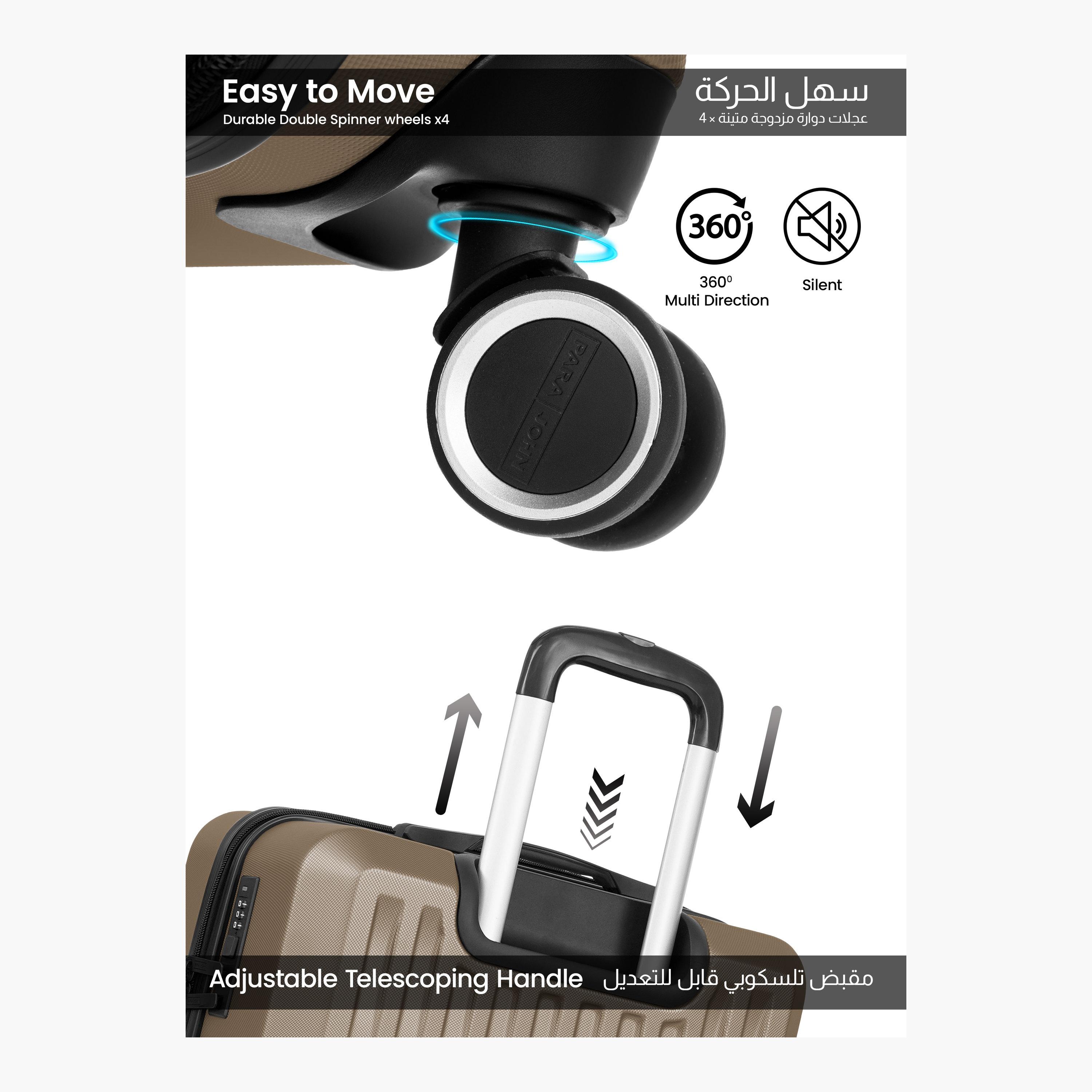 بارا جون- طقم شنط سفر بعجلات دوارة 3 قطع من مادة ABS وجوانب صلبة بقفل مركب  | PJTR3141H-travel-luggagesandbags-luggage-image-2