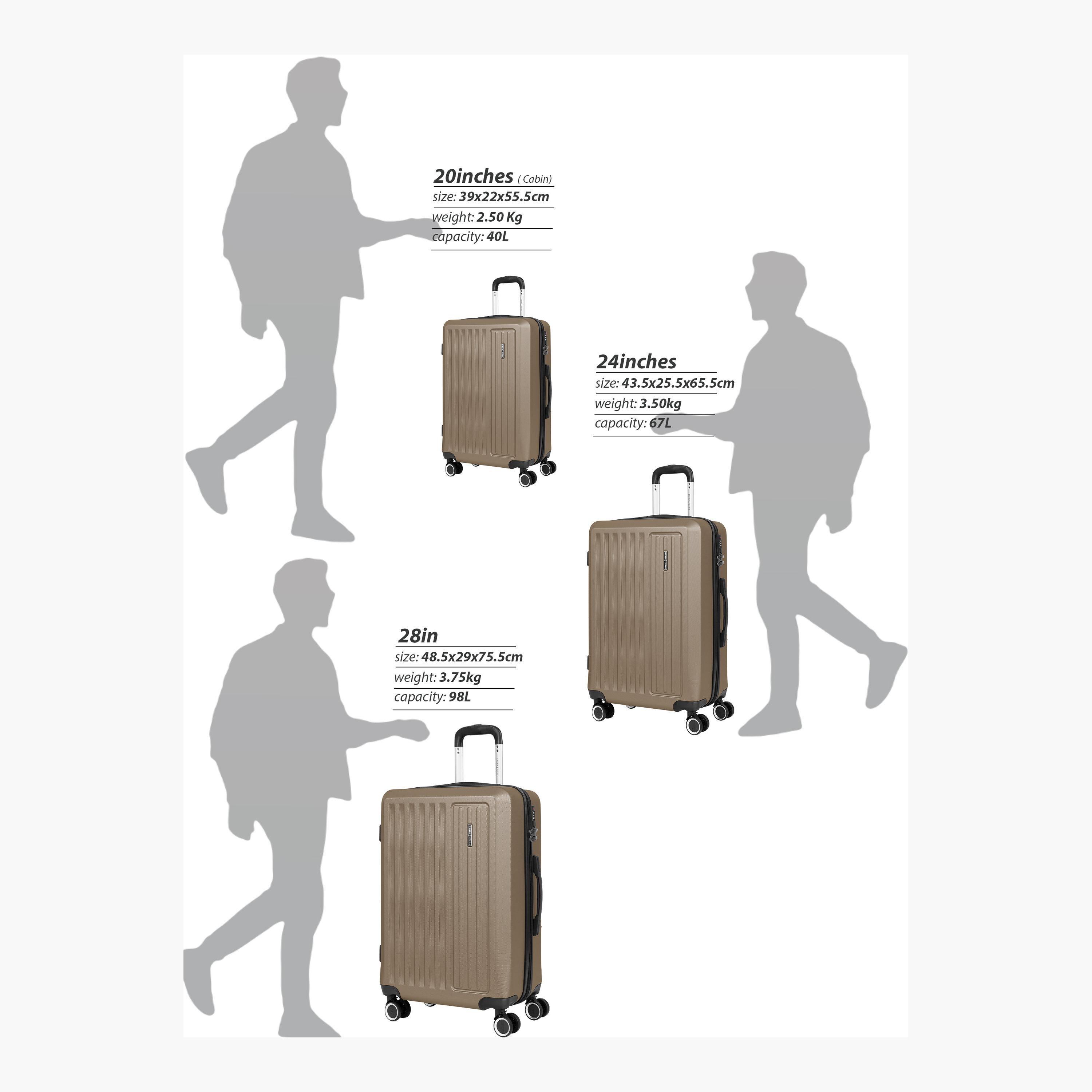 بارا جون- طقم شنط سفر بعجلات دوارة 3 قطع من مادة ABS وجوانب صلبة بقفل مركب  | PJTR3141H-travel-luggagesandbags-luggage-image-4