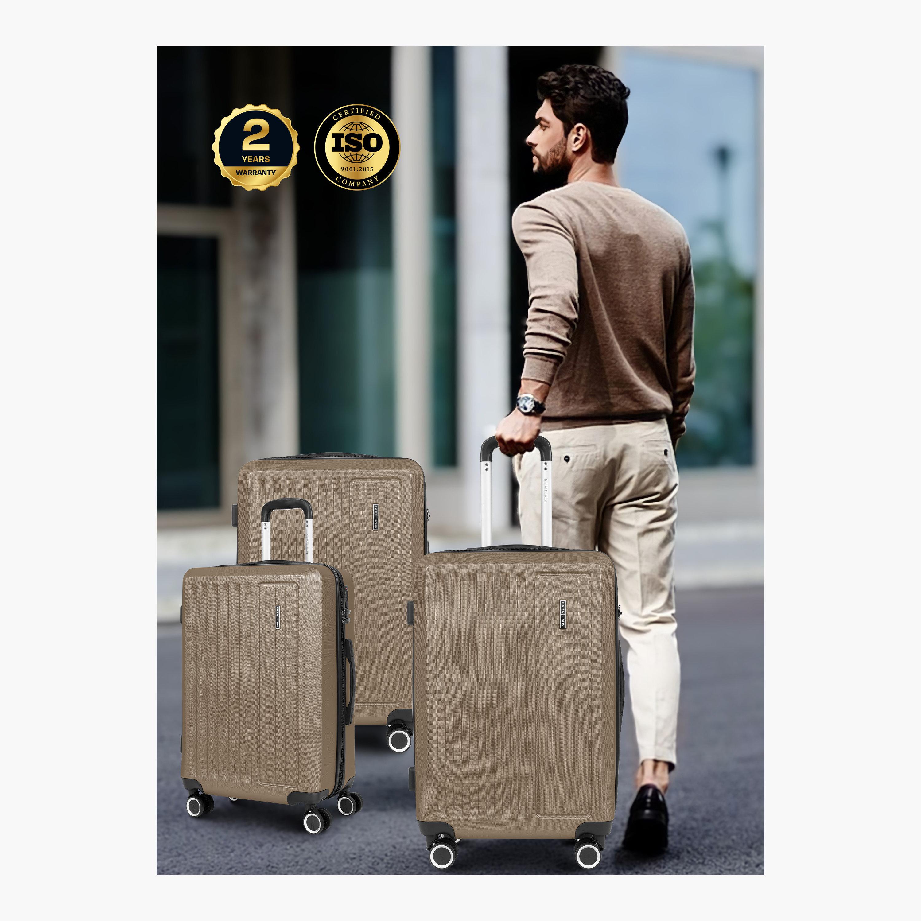 Para John Nexus Set of 3 ABS Hard Sided 4-Wheeler Spinner Trolley Bag with Combination Lock-travel-luggagesandbags-luggage-image-6