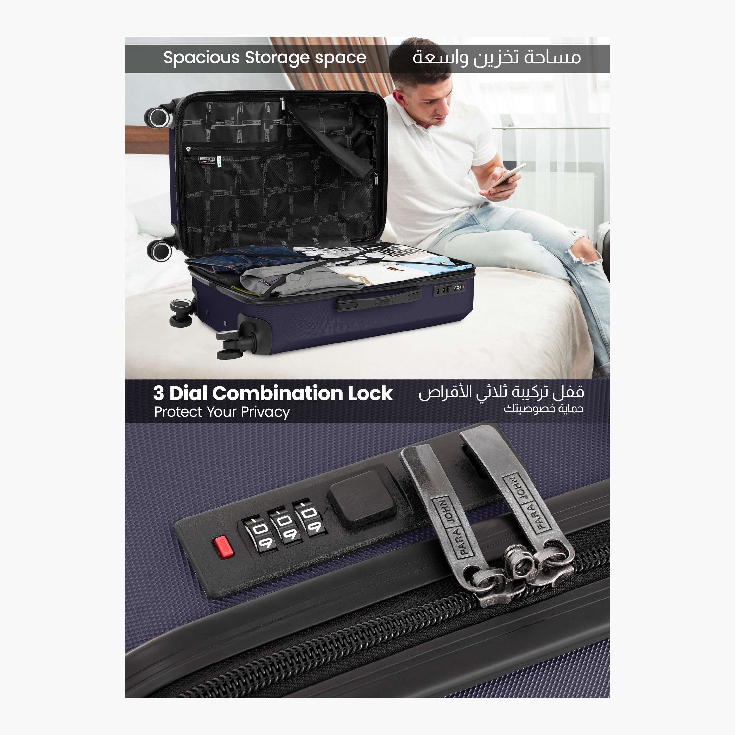 بارا جون- طقم شنط سفر بعجلات دوارة 3 قطع من مادة ABS وجوانب صلبة بقفل مركب  | PJTR3141Nv2-travel-luggagesandbags-luggage-image-3